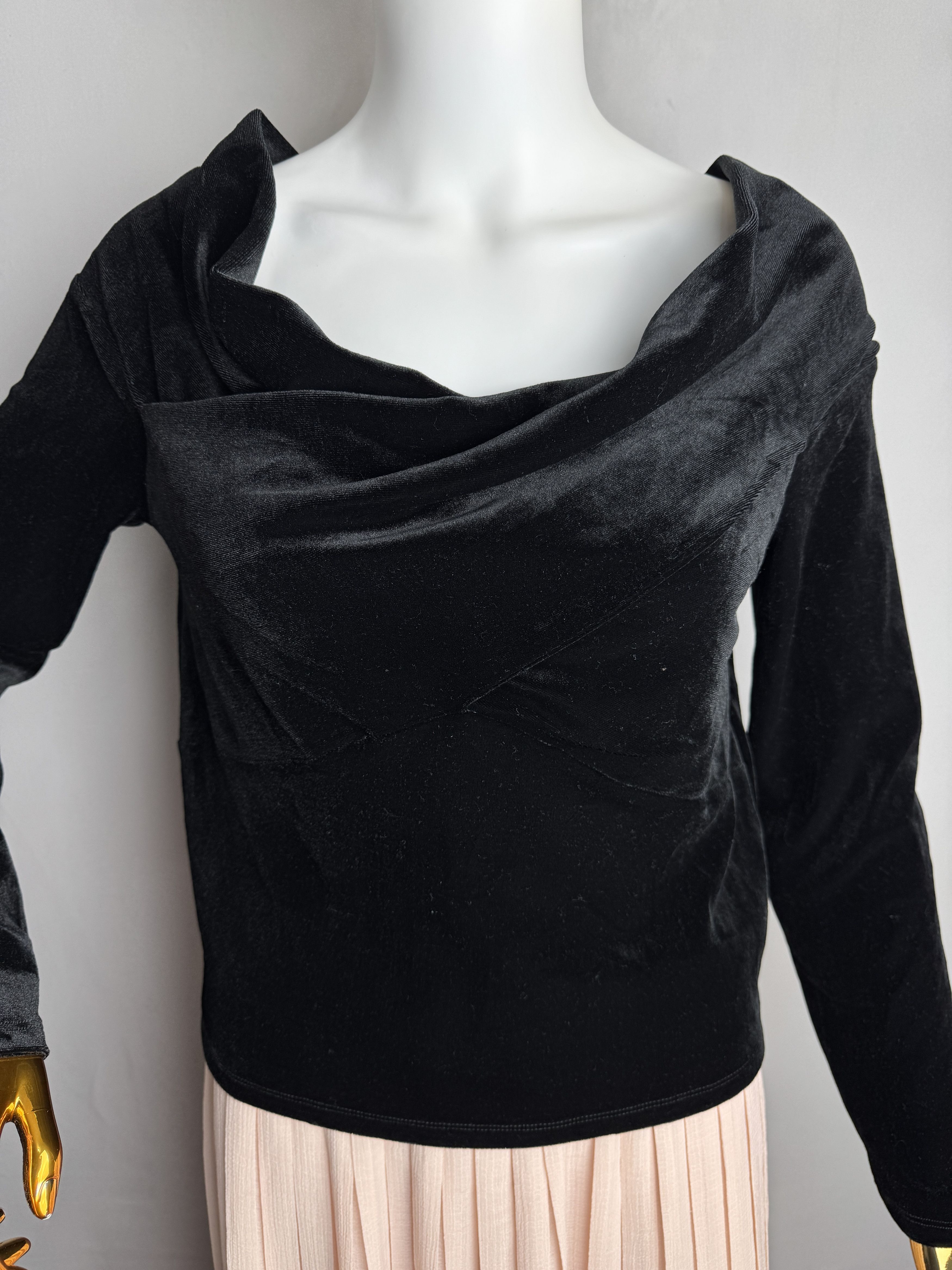 Allsaints ALL SAINTS Delta women’s black velvet top Size M / US 6-8 / IT 42-44 - 5 Thumbnail