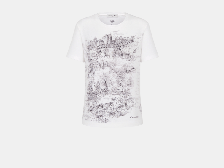 Dior o1w1db10326 513T09 T-Shirt in White/Black Size S / US 4 / IT 40 - 1 Thumbnail