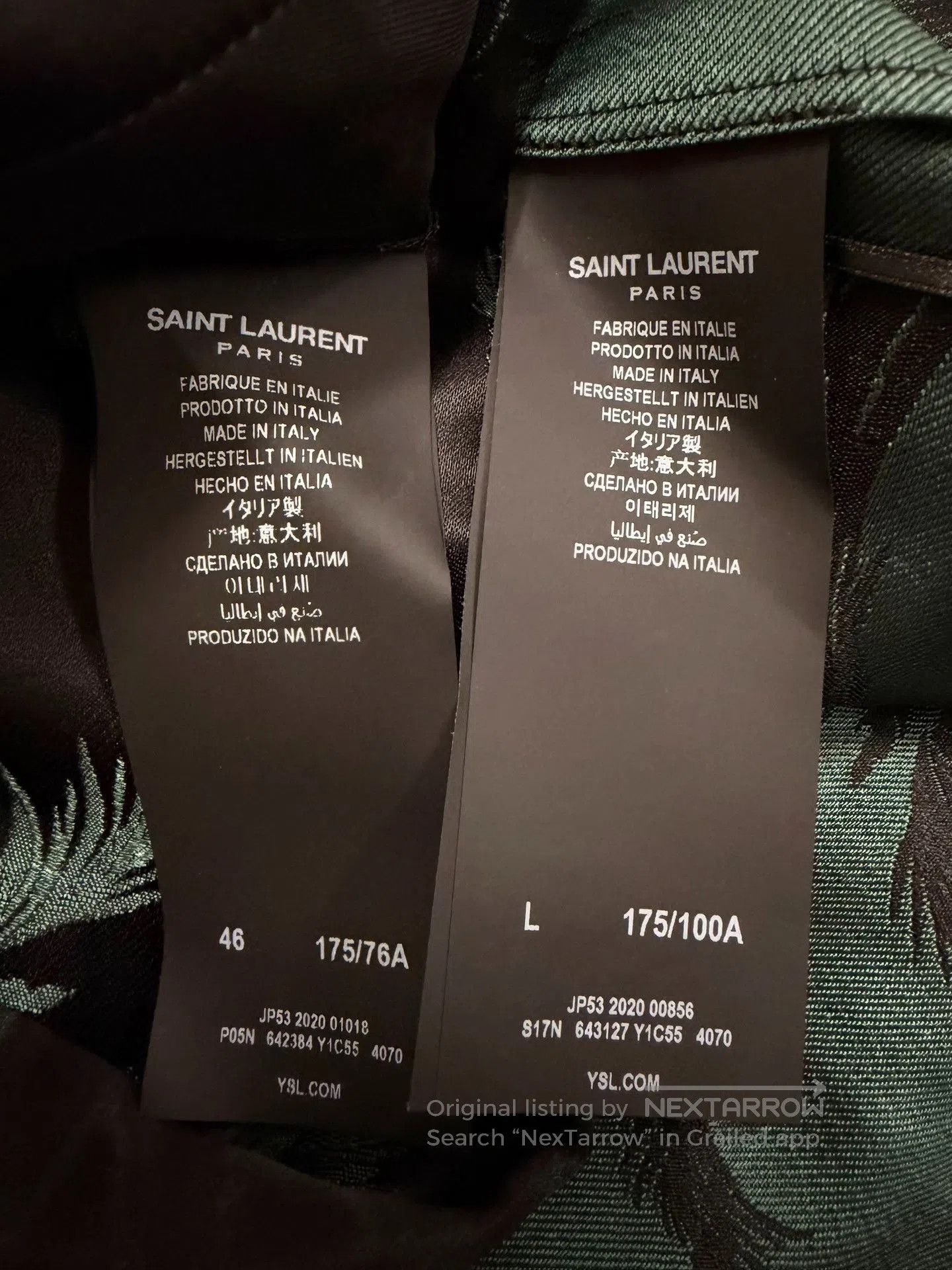 Saint Laurent Paris Saint Laurent Palm Leaf Suit Set. Size US S / EU 44-46 / 1 - 6 Thumbnail