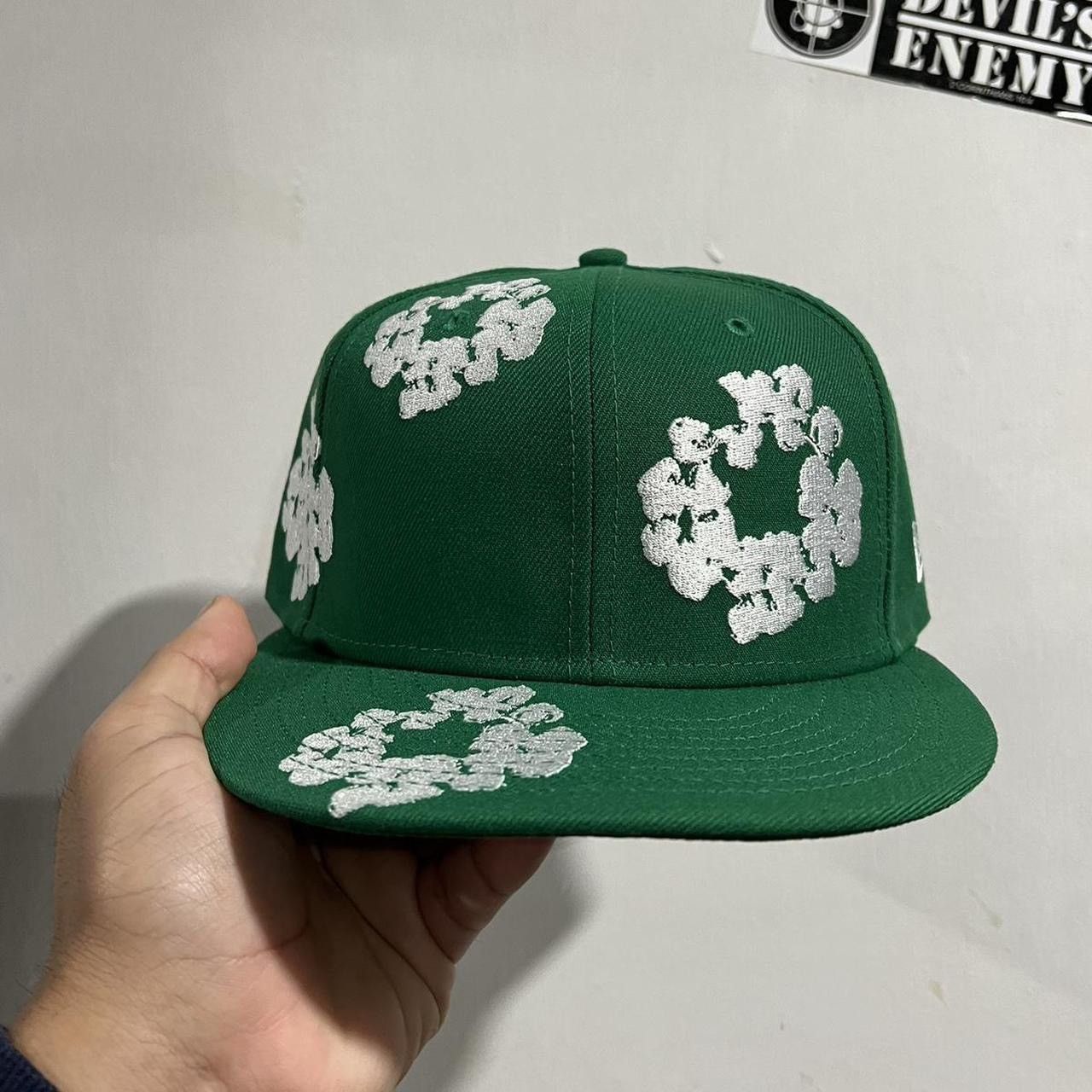image of Complexcon x Denim Tears New Era Fitted Hat in Green, Men's
