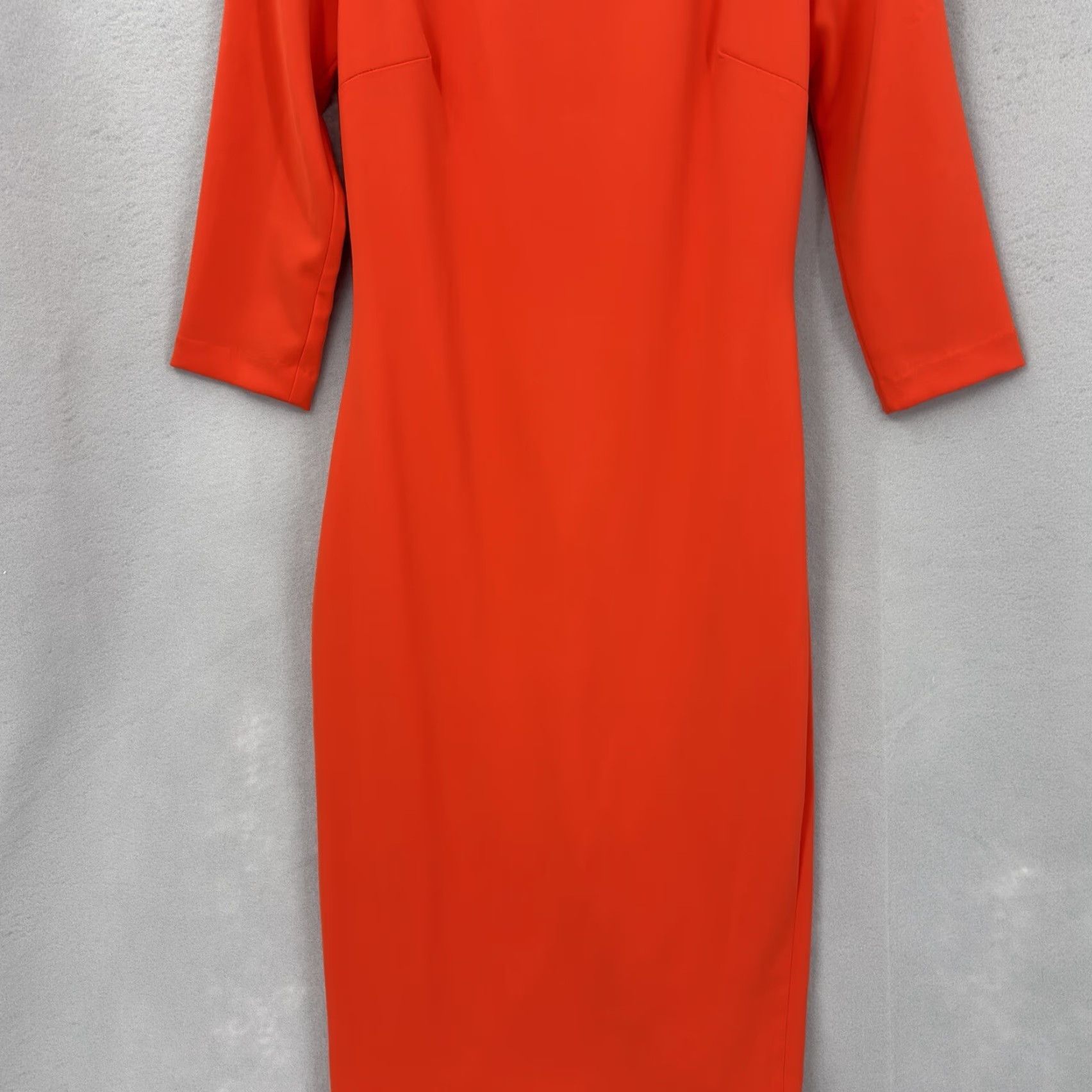 Vintage Issue New York Dress Bodycon Womens XS High Neck Long Sleeve Wiggle Sequin Orange Knee-Length Vintage No Size XS / US 0-2 / IT 36-38 - 2 Thumbnail
