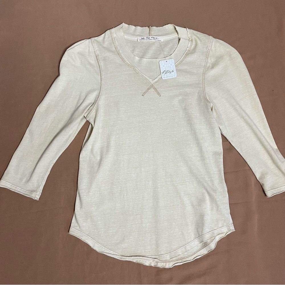 Free People NWT New $58 Free People We the Free Clover Puff Shoulder Be Size XS / US 0-2 / IT 36-38 - 5 Thumbnail