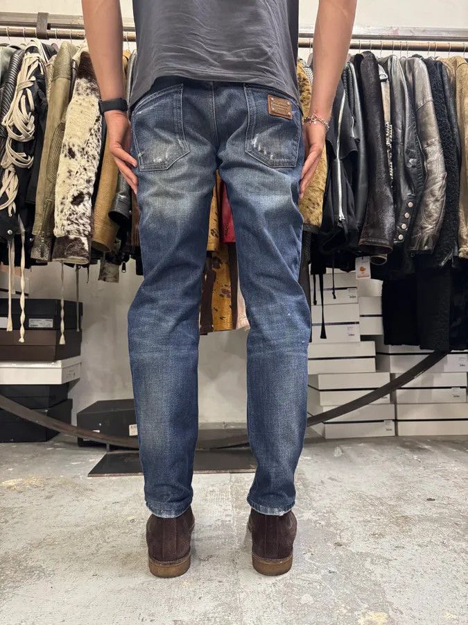 Designer × Dolce & Gabbana × Vintage 2010s Dolce & Gabbana Navy Brut Denim Jeans Size US 32 / EU 48 - 3 Thumbnail