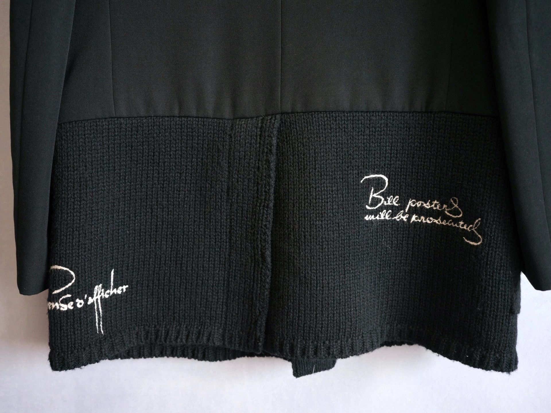 Yohji Yamamoto Yohji Yamamoto 07AW Hand-Embroidered Knit Jacket Cream Size US L / EU 52-54 / 3 - 5 Thumbnail