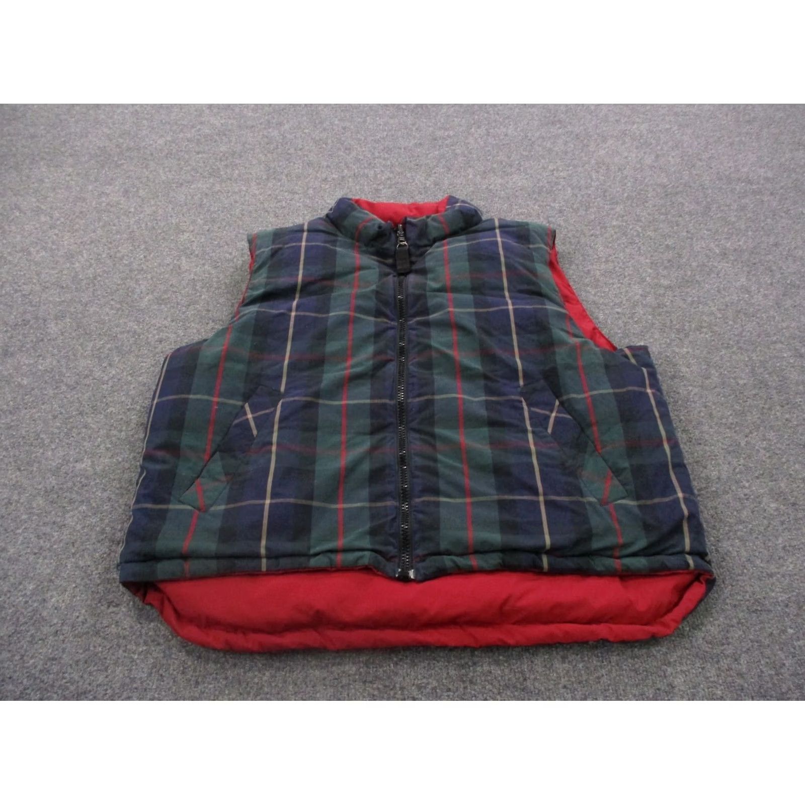 Eddie Bauer Eddie Bauer Vest Jacket Mens L Red Plaid Goose Down Puffer Reversible Outdoors Size US L / EU 52-54 / 3 - 2 Thumbnail