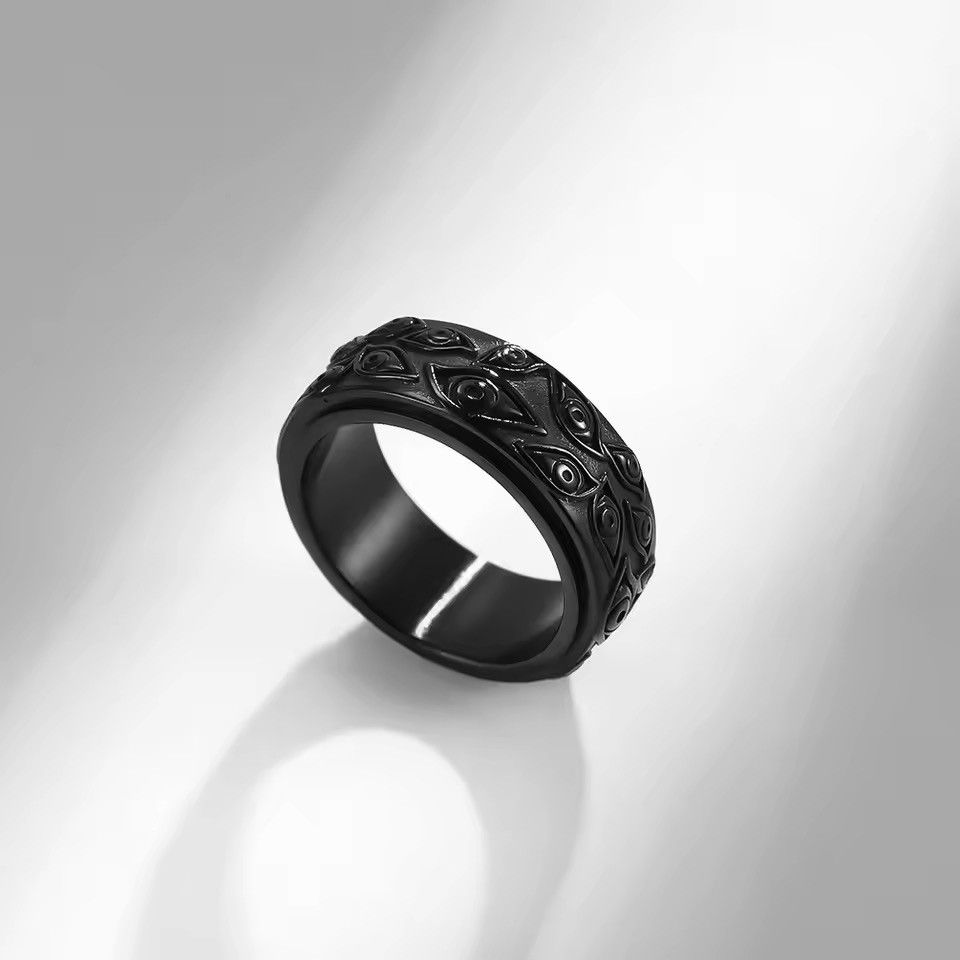 Jewelry Silver Color The Eyes Engraved Ring (Size 7-11 ) Size ONE SIZE - 3 Thumbnail