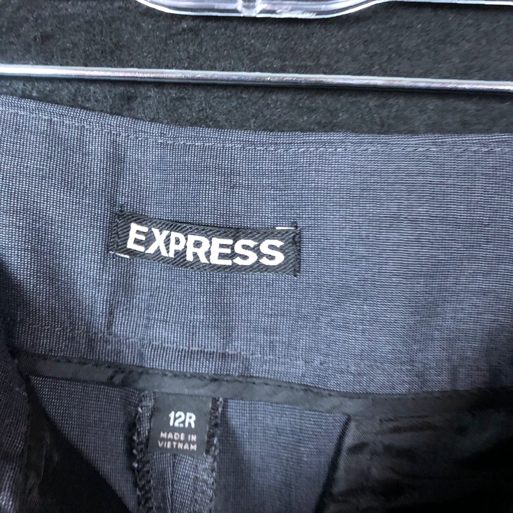 Express Express Pants Womens Dark Gray Mid Rise Straight Workwear Stretch 12 Regular Size 25" / US 0 / IT 36 - 5 Thumbnail