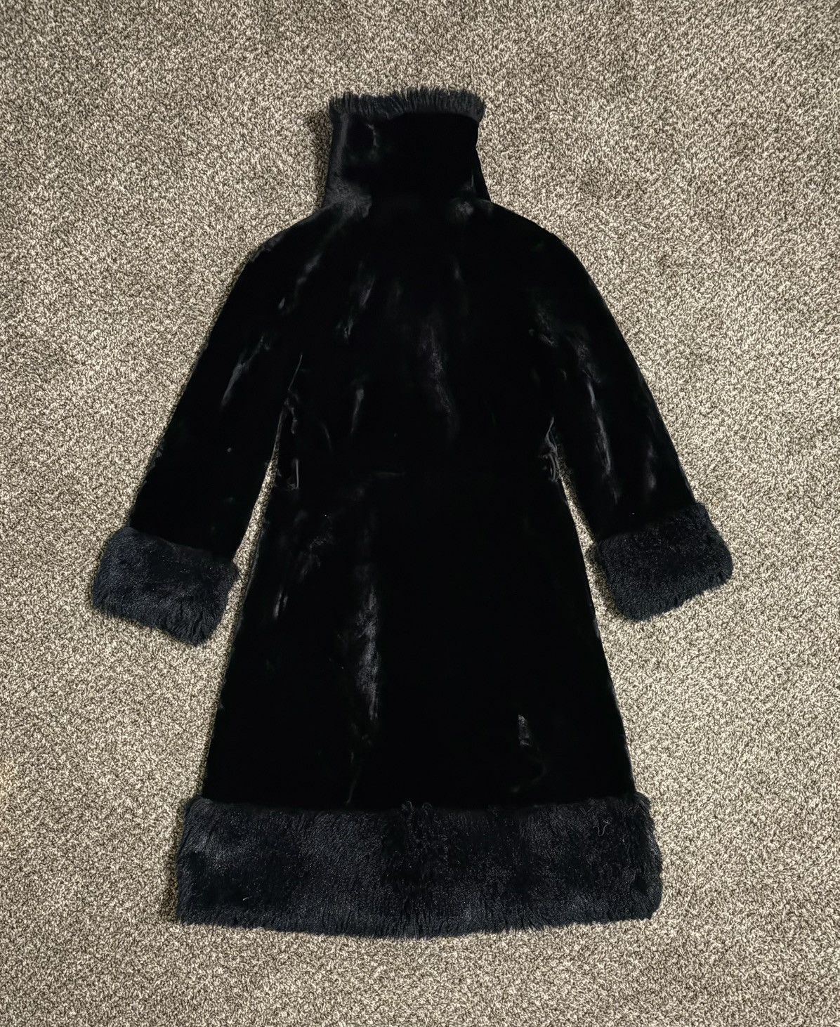Vintage Vintage Borgazia Styled By Fairmoor Black Faux Fur Jacket Size S / US 4 / IT 40 - 2 Thumbnail
