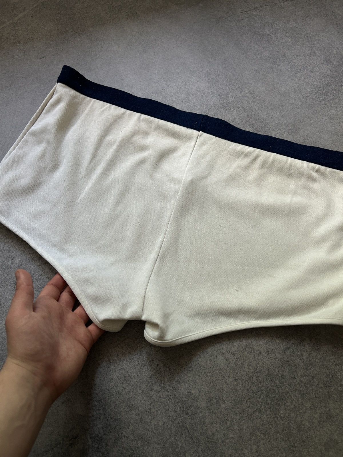 Adidas × Vintage Vintage Adidas Tennis white/blue three stripes shorts Size US 36 / EU 52 - 3 Thumbnail
