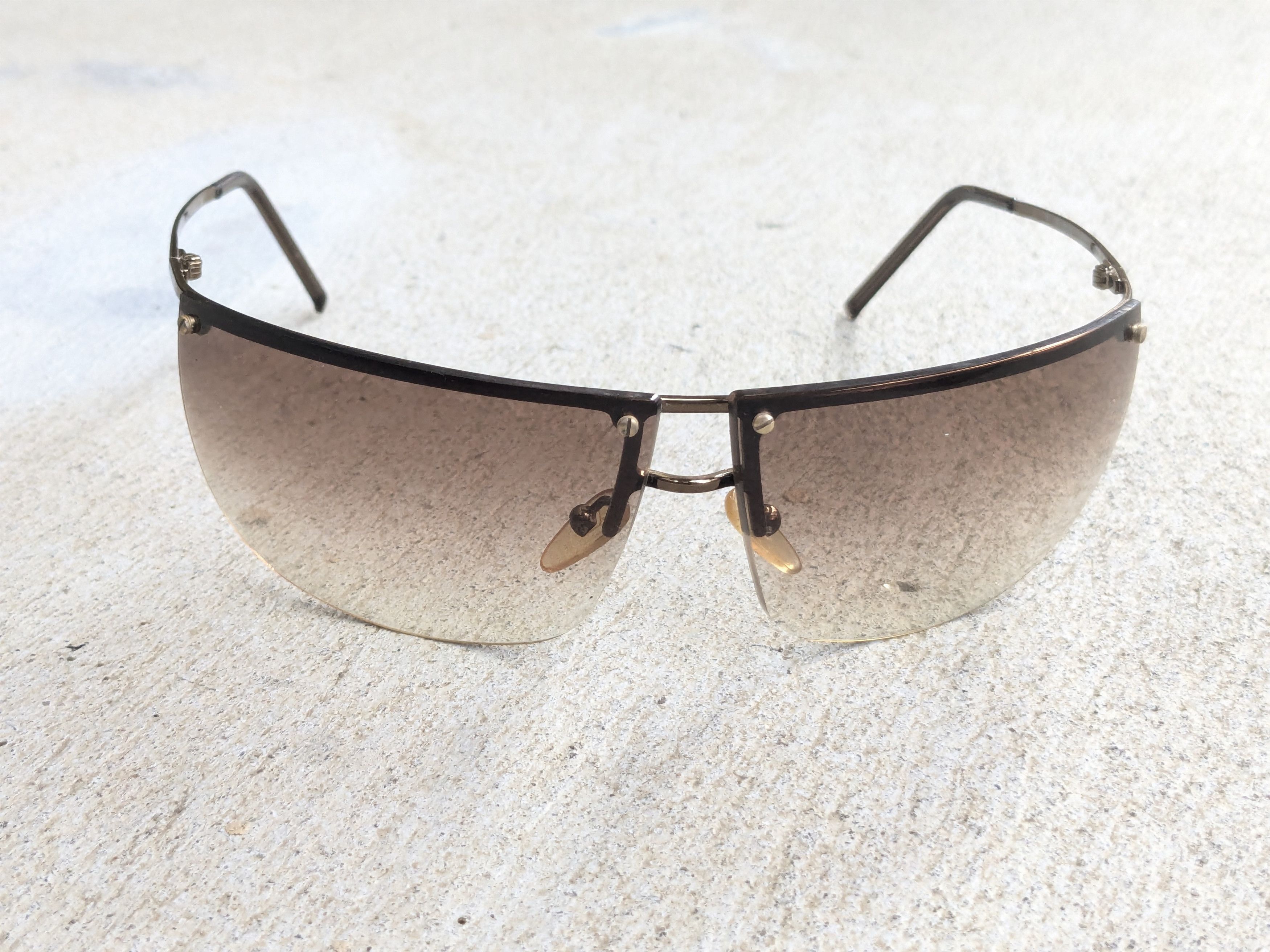 Gucci Gucci Sunglasses GG2652/S Brown Gold Y2K Frameless Size ONE SIZE - 5 Thumbnail