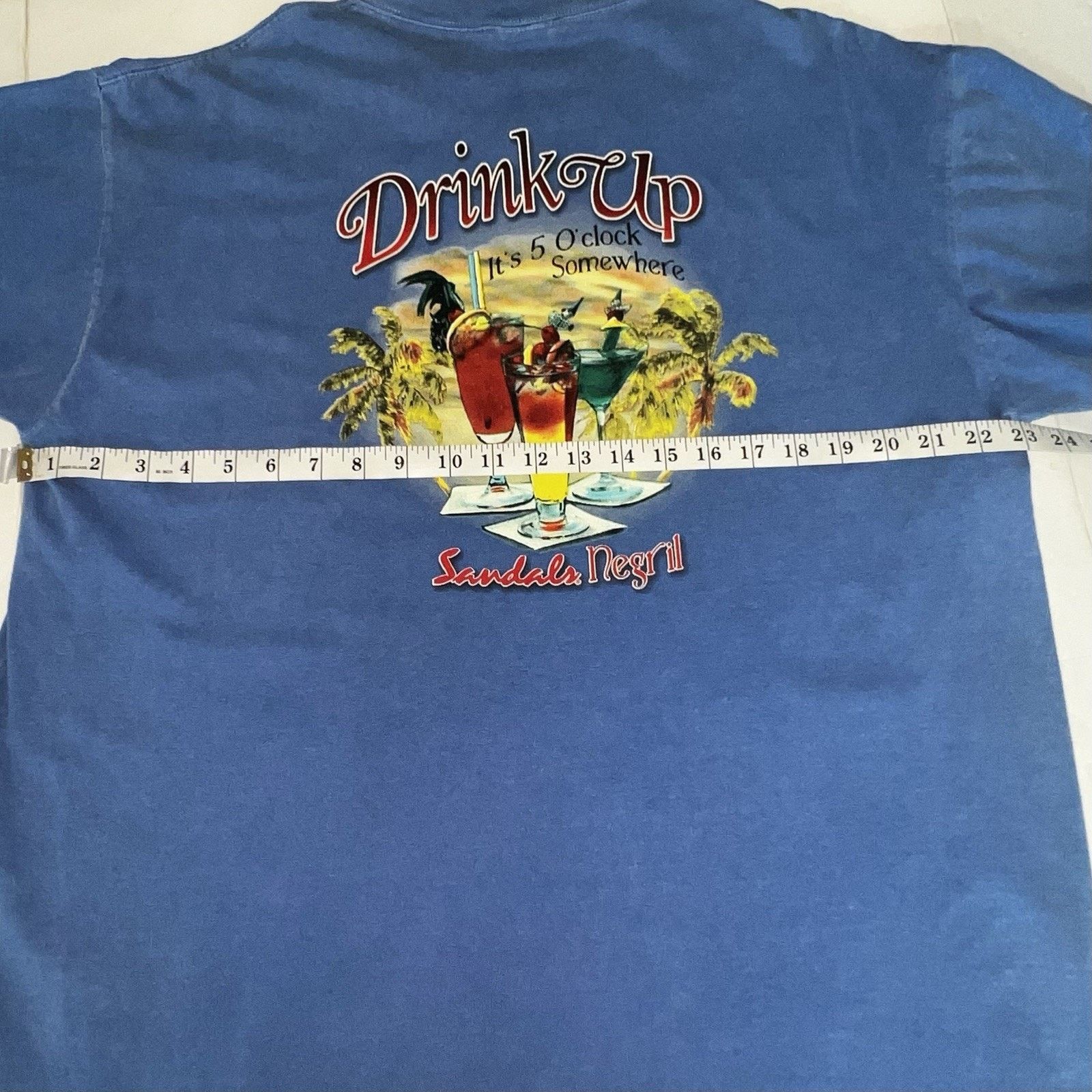 Other Sandals Negril Jamaica 5 O’Clock Somewhere T Shirt LG NWT Size US L / EU 52-54 / 3 - 7 Thumbnail
