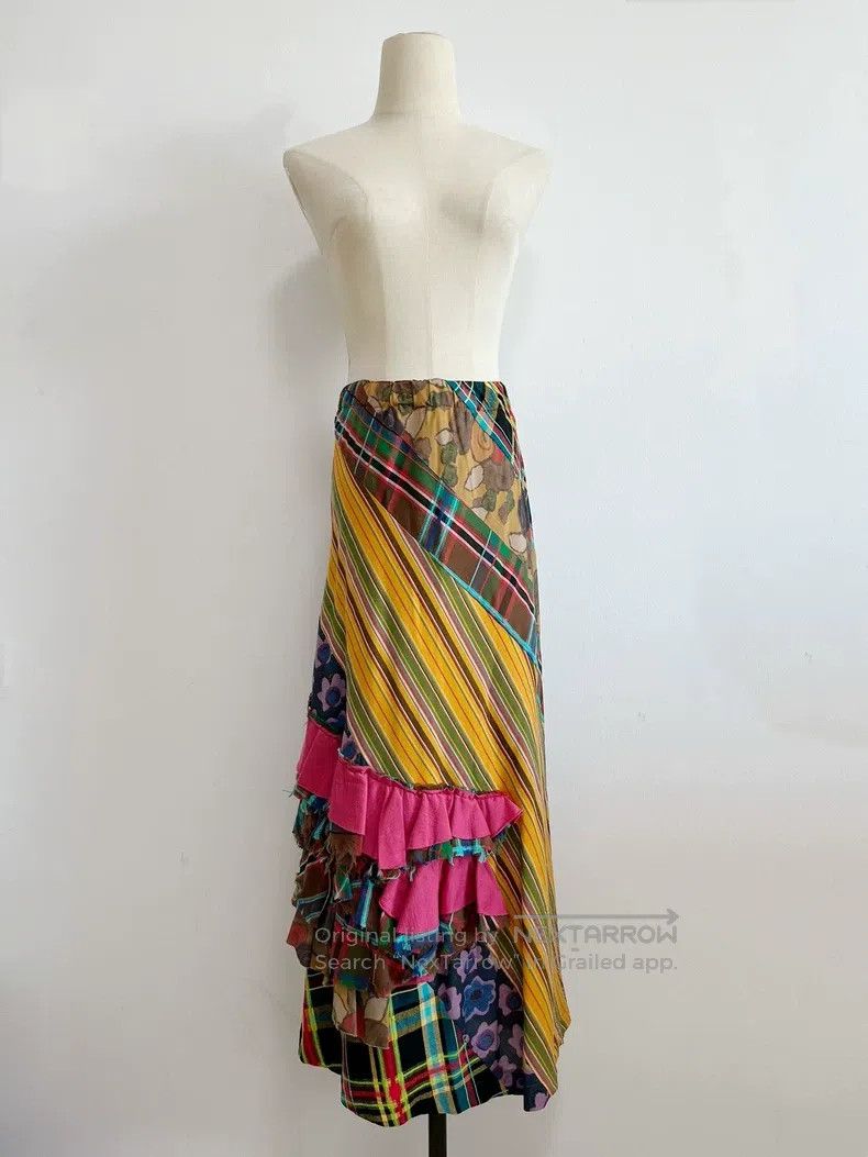 Comme des Garcons Comme des Garcons size F Contrast Color Patchwork Skirt Size 25" / US 0 / IT 36 - 6 Thumbnail