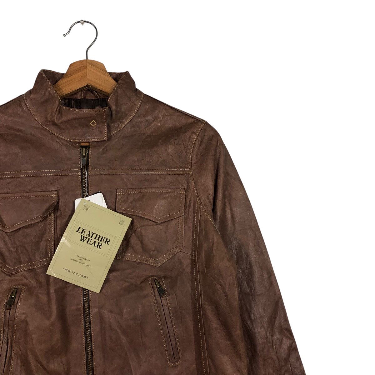Japanese Brand 📌Vintage Leather Jacket Cropped Belle Maison Issey Miyake Size US M / EU 48-50 / 2 - 7 Thumbnail