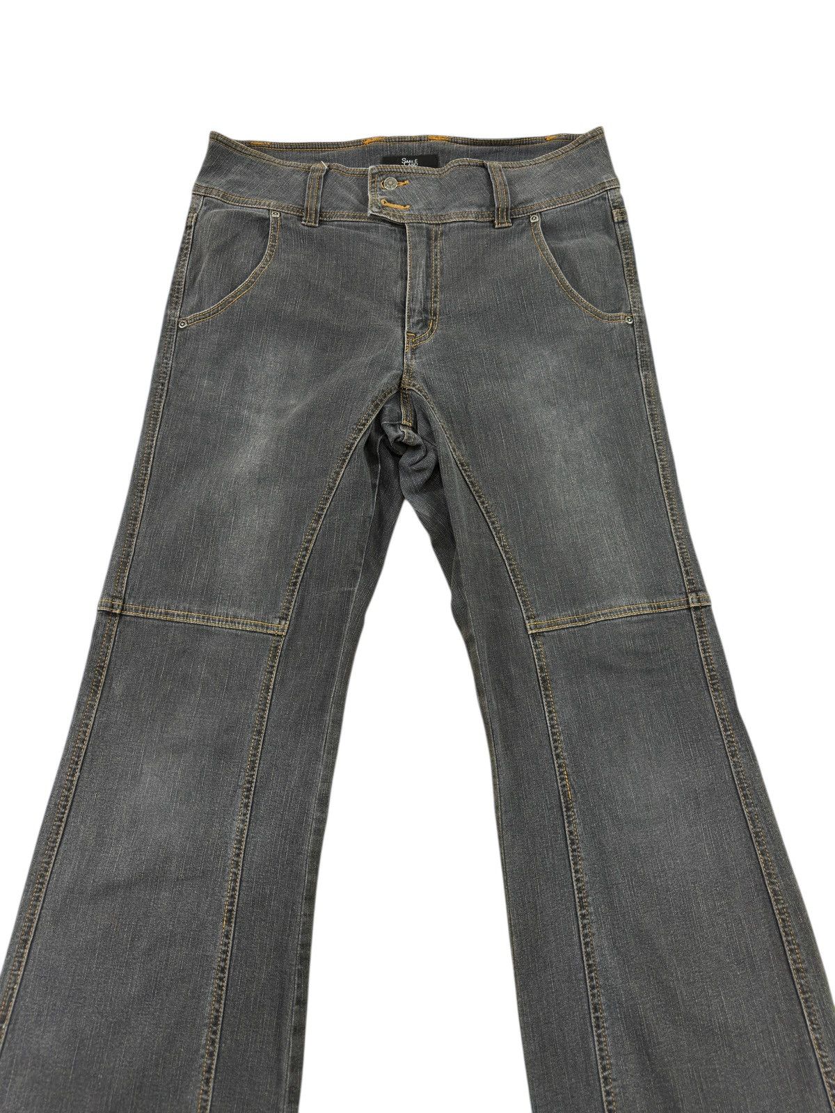 Japanese Brand Smile land X tornado mart style spiral flare jeans Size US 33 - 3 Thumbnail
