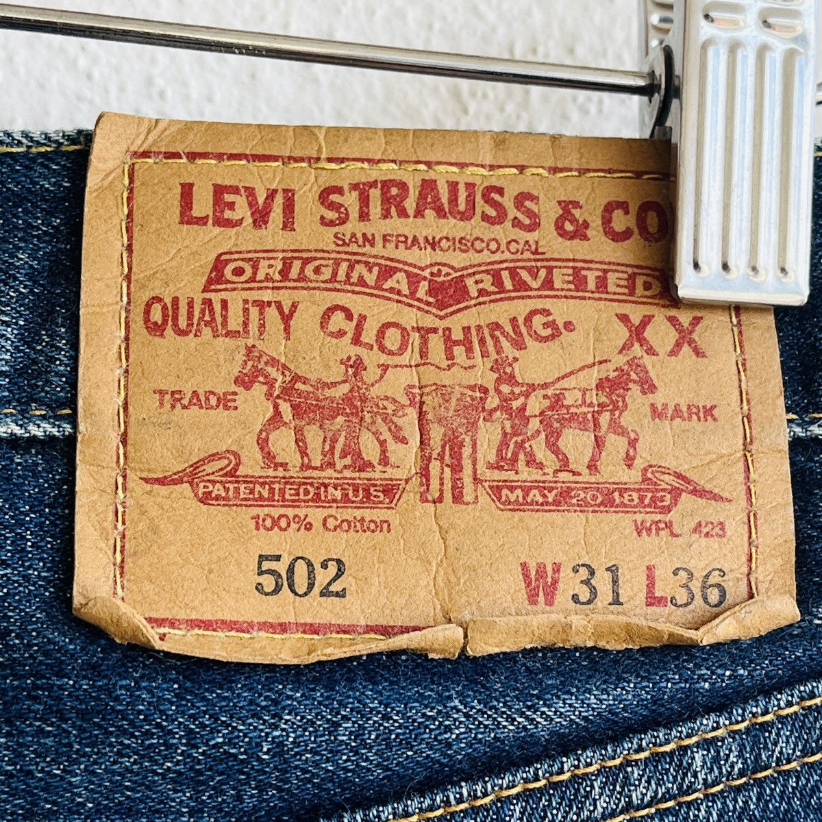 Levi's Vintage Clothing Vintage Levi's 502XX Big E Distressed Selvedge Jeans J22 Size US 31 - 11 Thumbnail