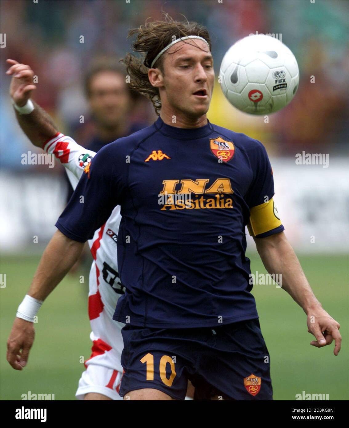 Kappa Kappa As Roma 3rd 2000-01 Scudetto Totti #10 Soccer Jersey Size US L / EU 52-54 / 3 - 3 Thumbnail