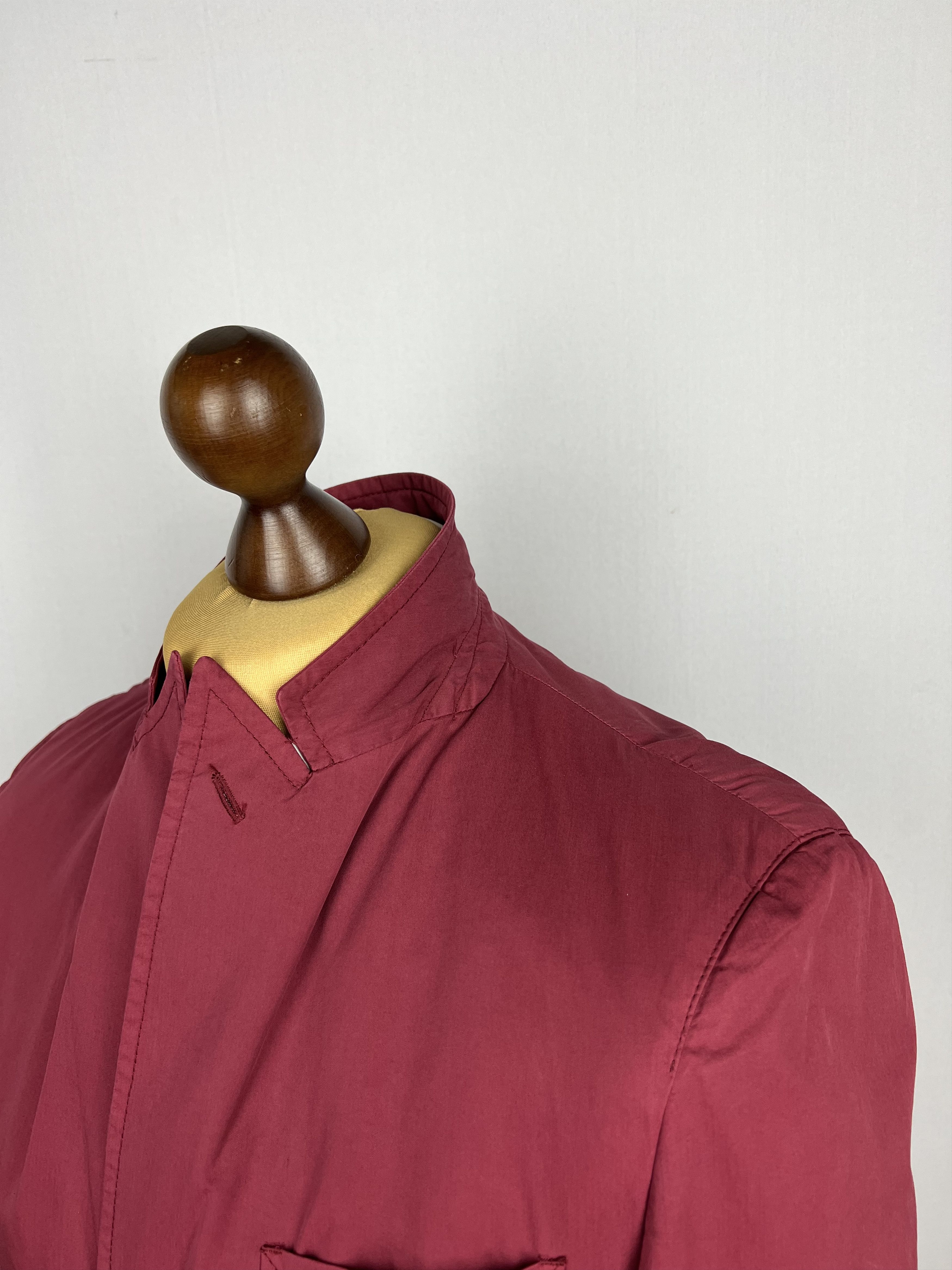 Prada Pale-Red Solid 100% Cotton Peak-Lapel Sport Coat Size 38R - 6 Thumbnail