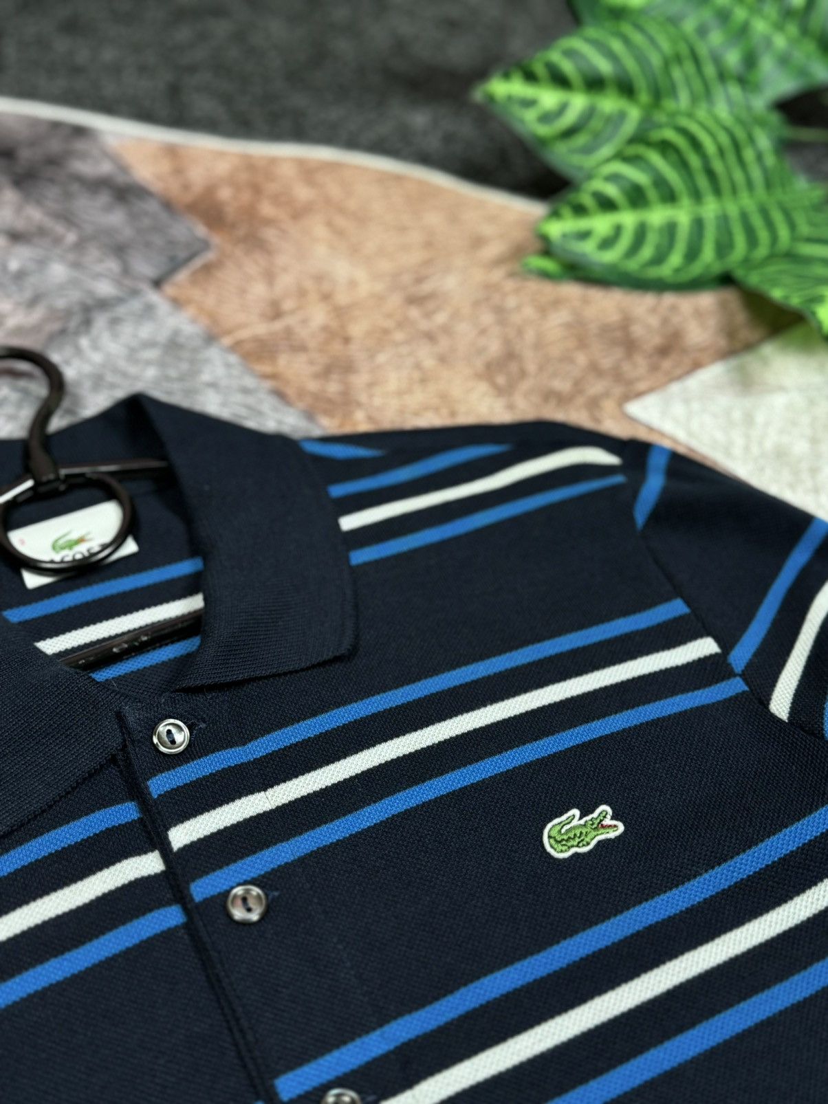 Vintage 🐊 LACOSTE STRIPED SHORT SLEEVE POLO SIZE S Size US S / EU 44-46 / 1 - 2 Thumbnail
