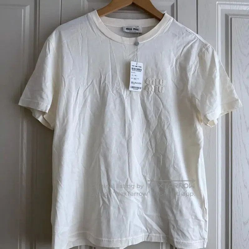 Miu Miu White Women's T-Shirt Size L .