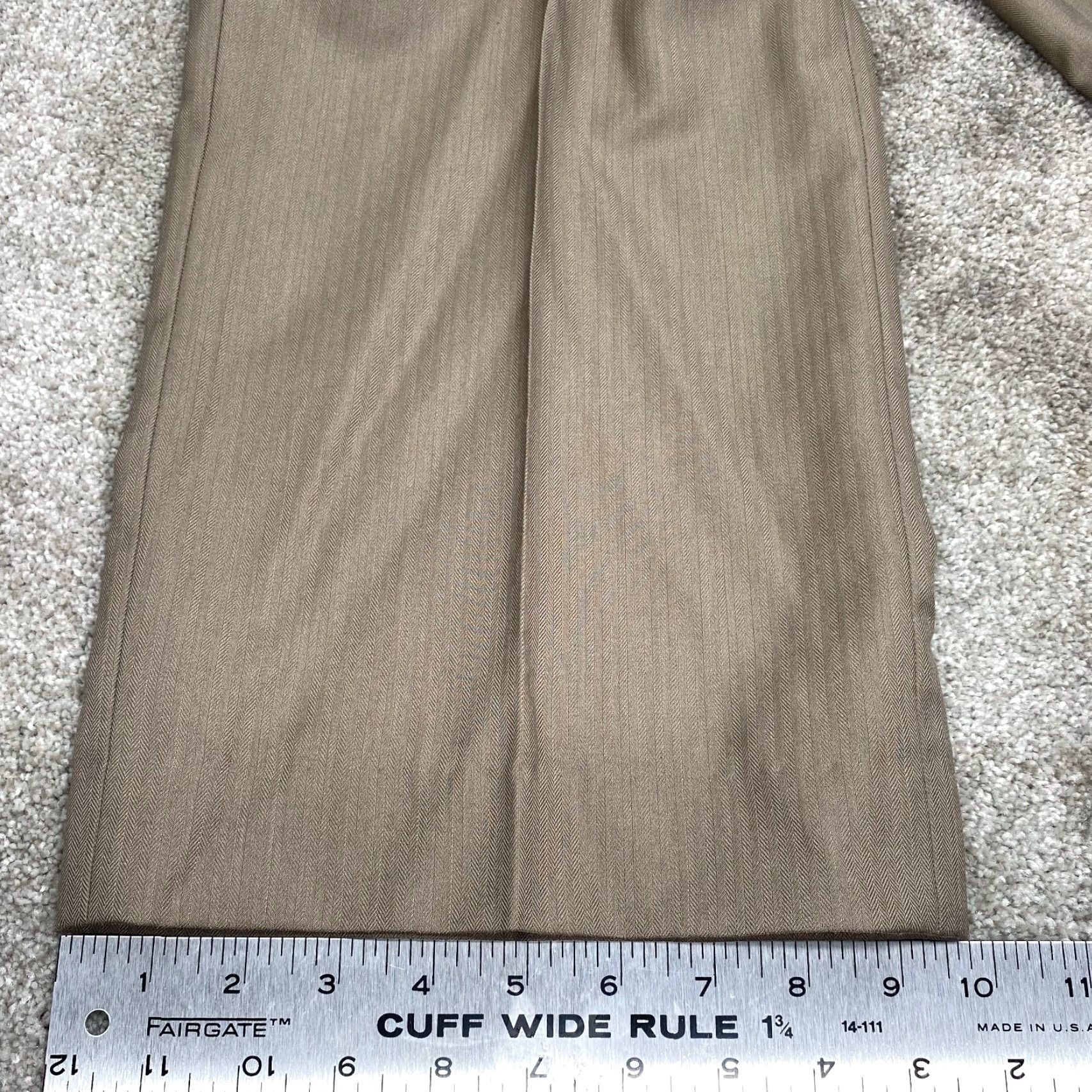 Stafford Stafford Signature Sportswear Pants Men 42x25 Taupe Flat Front Dress Pants Slim Straight NWT Stafford Size US 42 / EU 58 - 6 Thumbnail