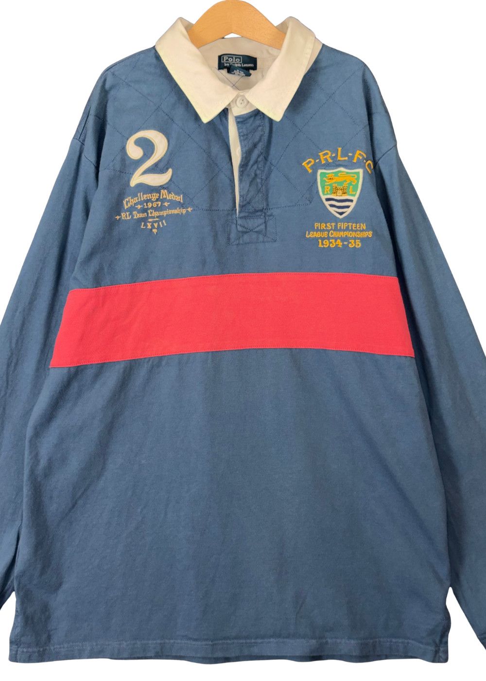 Vtg PRL Heritage Rugby Shirt PRLFC Quilted Crest Jersey image 5