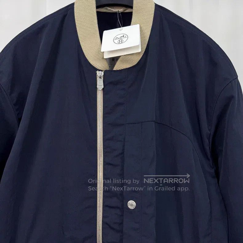 Hermes Hermes Navy blue color block zipper jacket Size US L / EU 52-54 / 3 - 3 Thumbnail