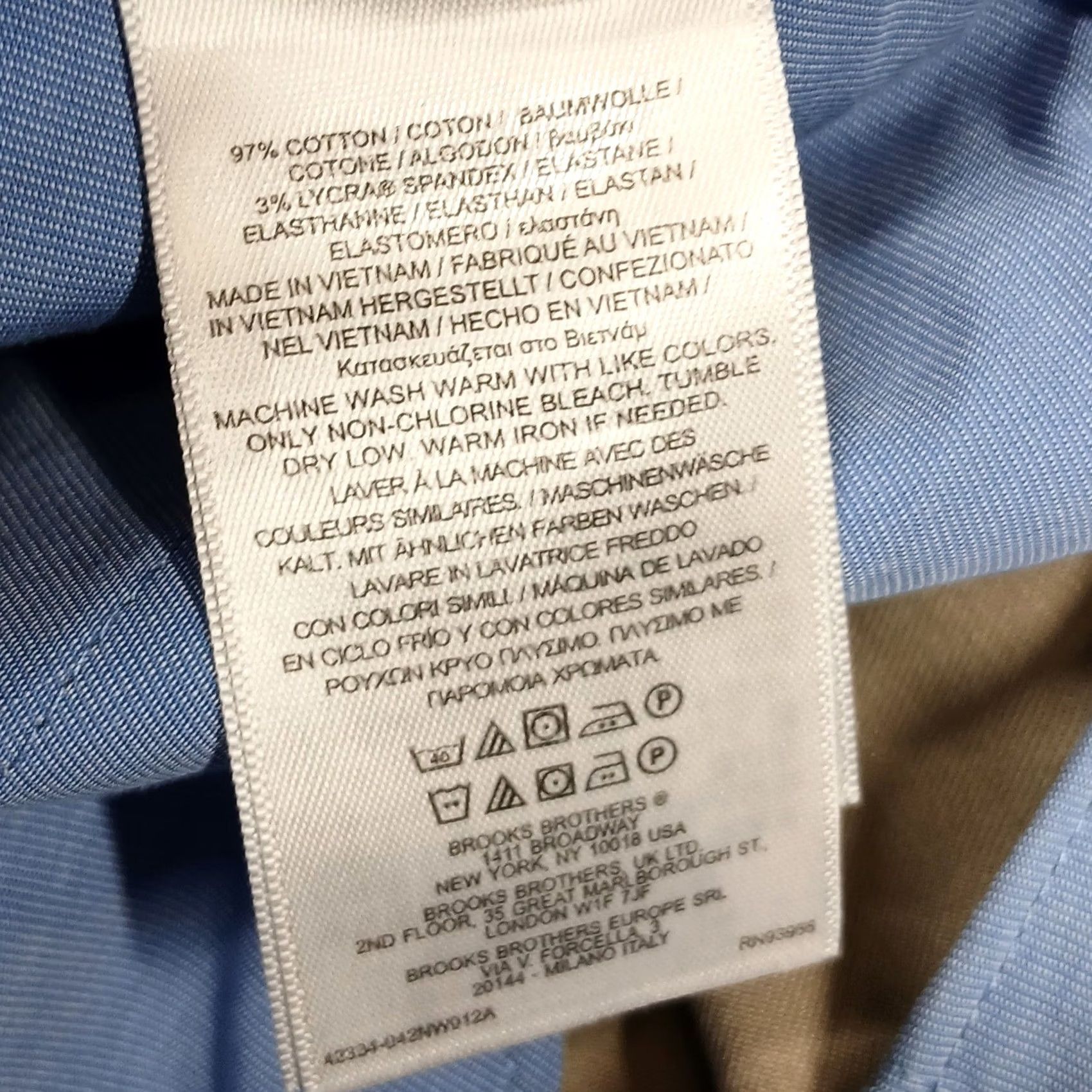 Brooks Brothers Brooks Brothers Clark Fit Stretch Chino Pants Men 36x34 Khaki Beige Flat Front 5-Pocket Business Casual Size US 36 / EU 52 - 5 Thumbnail