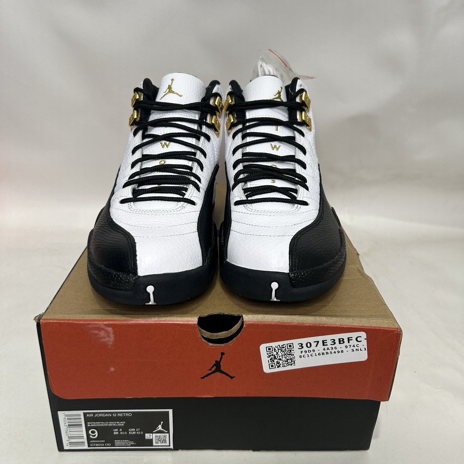 Nike Nike Air Jordan 12 Retro OH “Royalty Taxi/White Black” Size US 9 / EU 42 - 2 Thumbnail