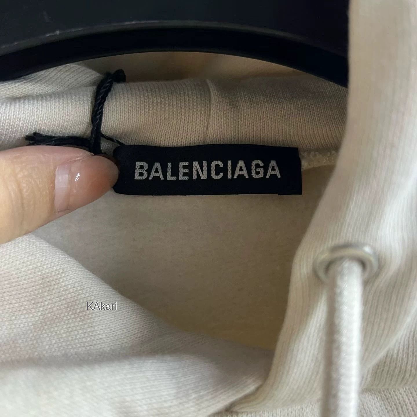 Balenciaga Balenciaga Beige Fleece Hooded Pullover Size US M / EU 48-50 / 2 - 2 Thumbnail