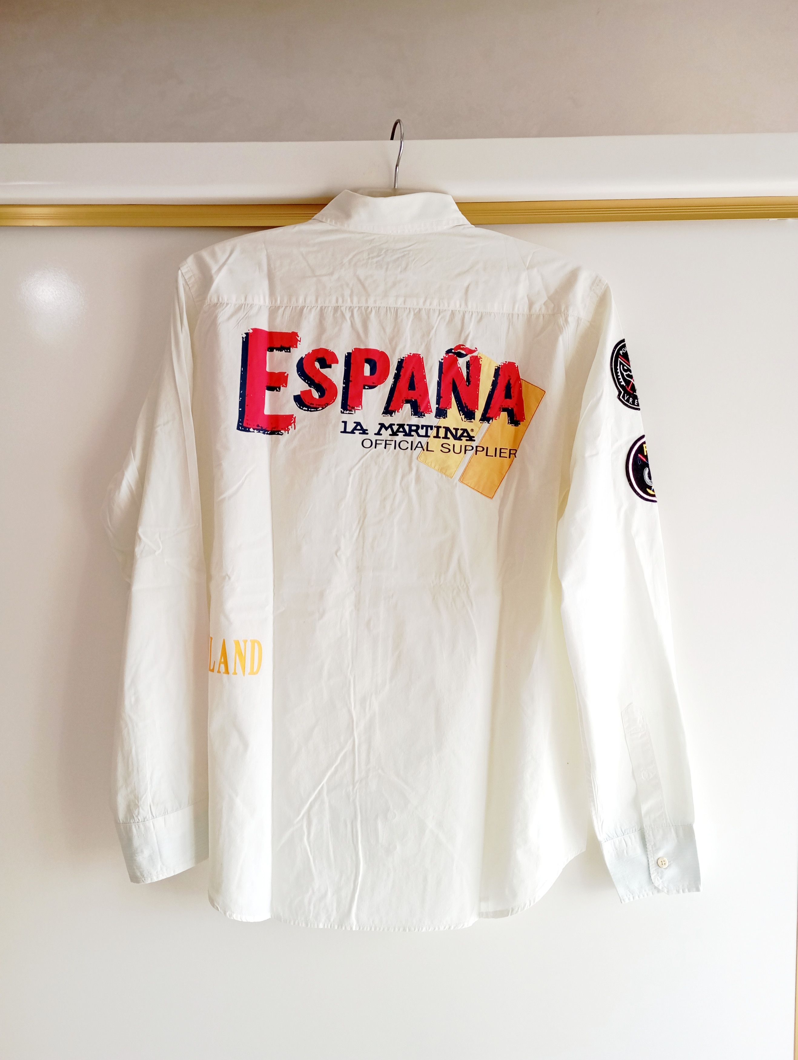 La Martina Vintage La Martina Chief Kief Spain Big Logo Shirt Size US XL / EU 56 / 4 - 8 Thumbnail