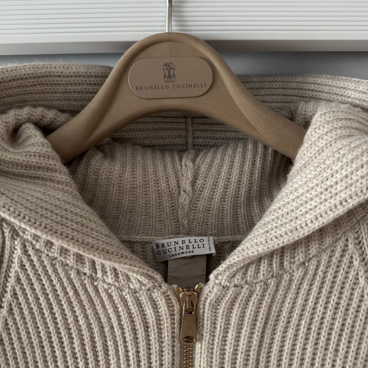 Brunello Cucinelli Women's BRUNELLO CUCINELLI 100%Cashmere Knit Zip Coat XS Size XS / US 0-2 / IT 36-38 - 7 Thumbnail