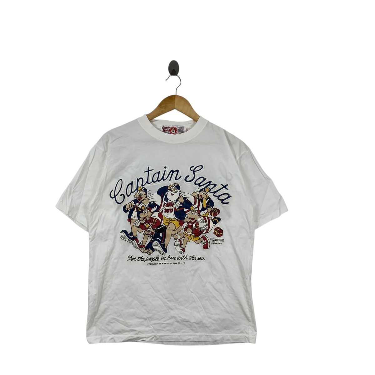 Captain Santors Vintage CAPTAIN SANTA CARTOON People Of Sea Tee Shirt Top Size M / US 6-8 / IT 42-44 - 3 Thumbnail