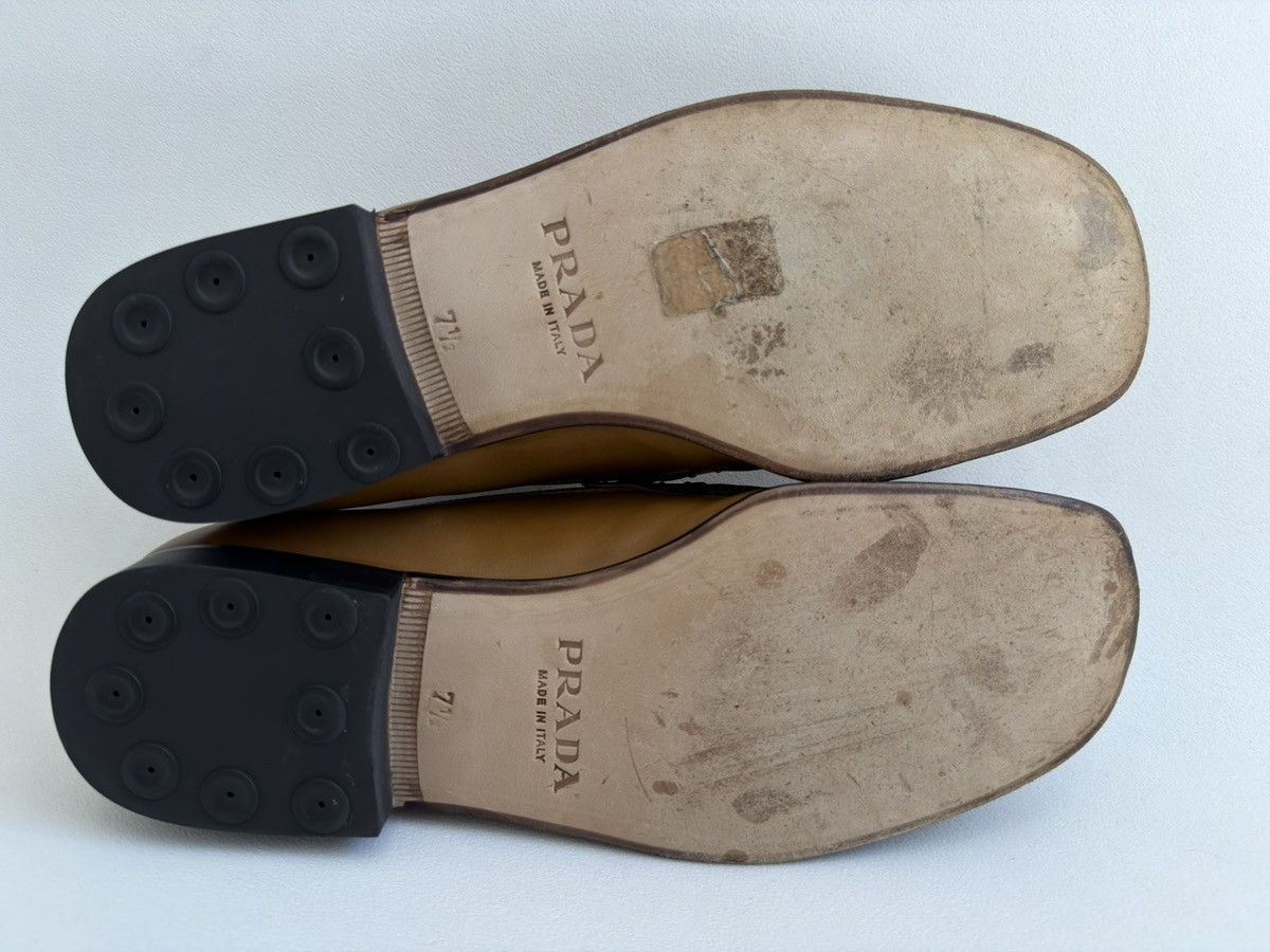 Prada Tan Leather ‘Square Toe’ Loafers Size US 8.5 / EU 41-42 - 14 Thumbnail