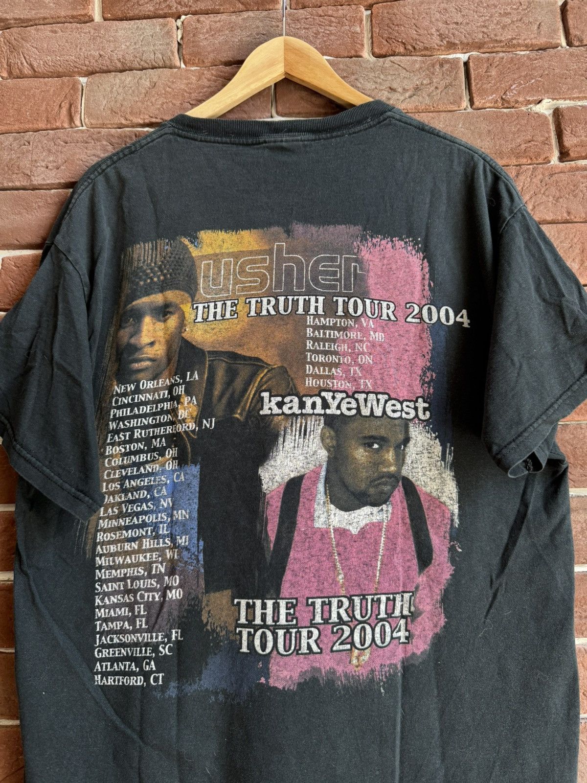 Vintage Vintage 2004 Usher and Kanye West The Truth Tour Rap Tee Size US L / EU 52-54 / 3 - 8 Thumbnail