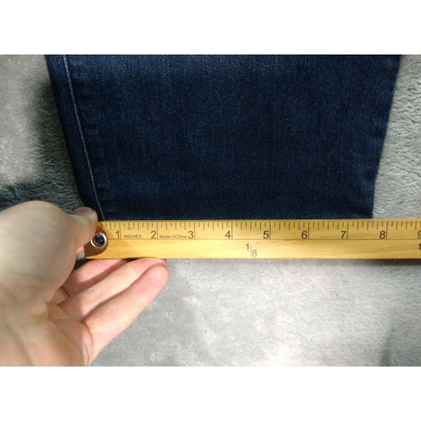 Vintage Democracy Jeans Womens 14W Plus Blue Denim Ab Solution Straight Leg Dark Wash Size 36" / US 14 / IT 50 - 6 Thumbnail