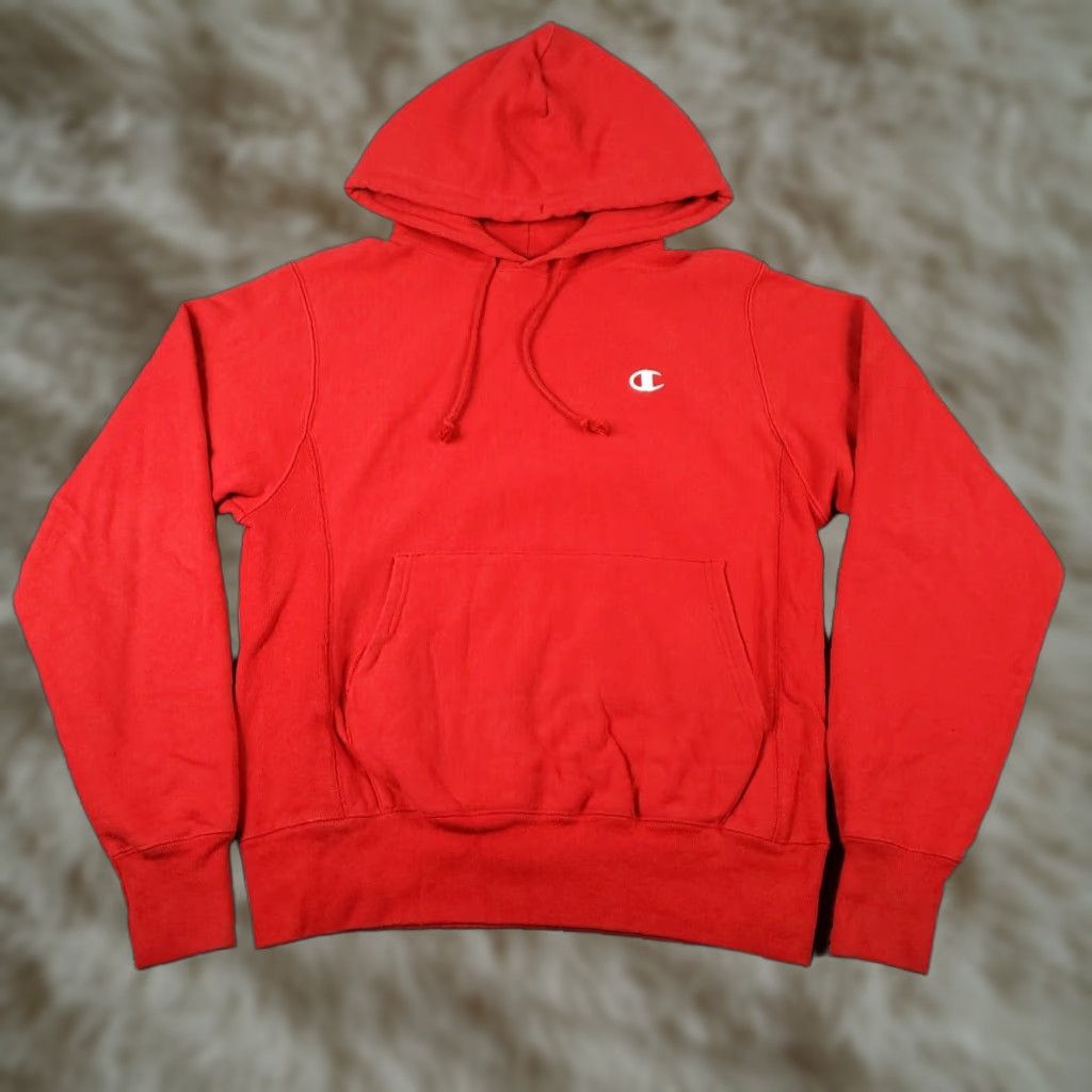 Champion Vintage Champion Hoodie Pullover Men Small Red Fleece Logo Sweatshirt Size US S / EU 44-46 / 1 - 1 Thumbnail