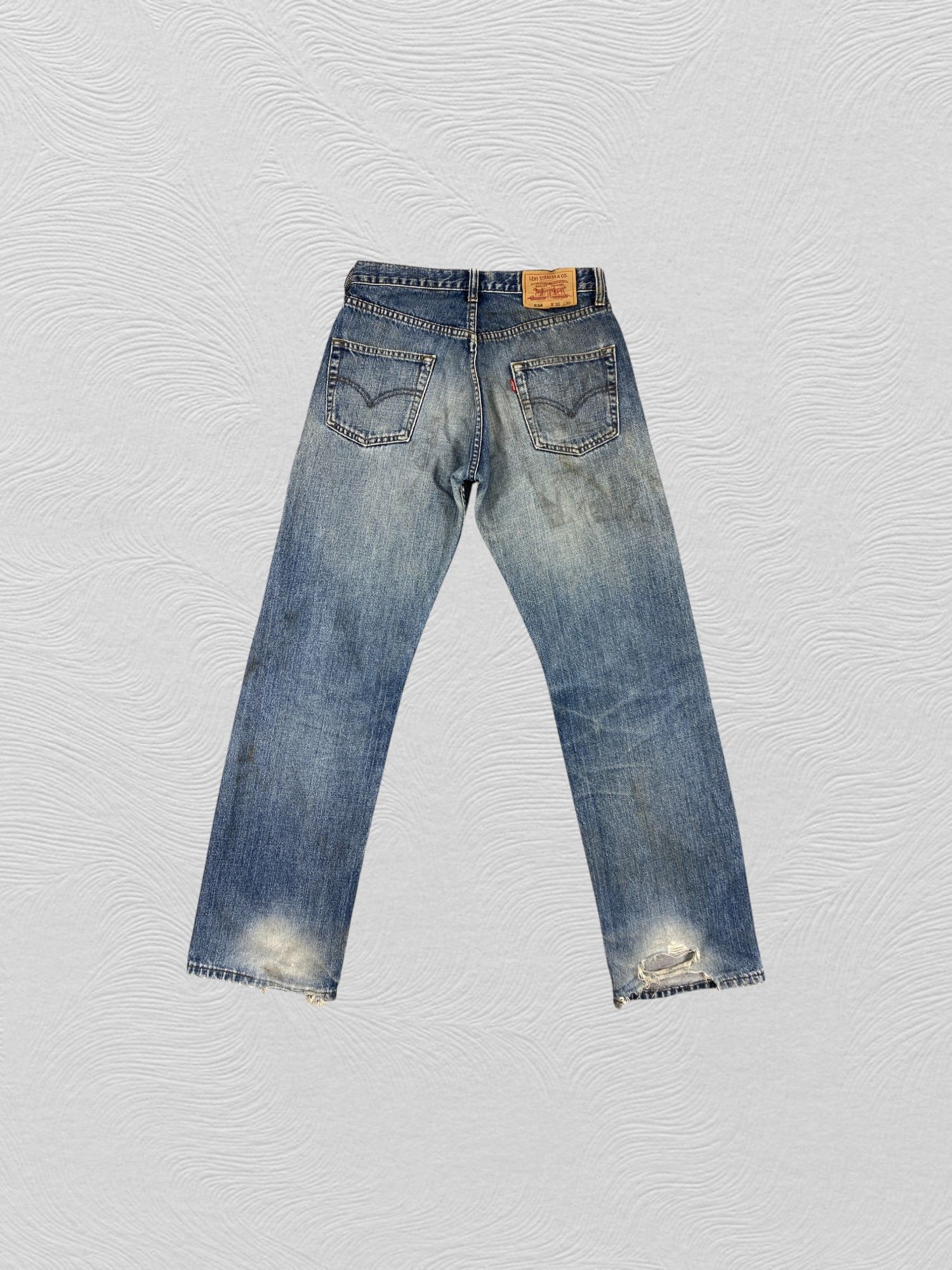 Levi's Blue Vintage Levi's 534 Distressed Denim 30x31 -JN217 Size US 30 / EU 46 - 2 Thumbnail