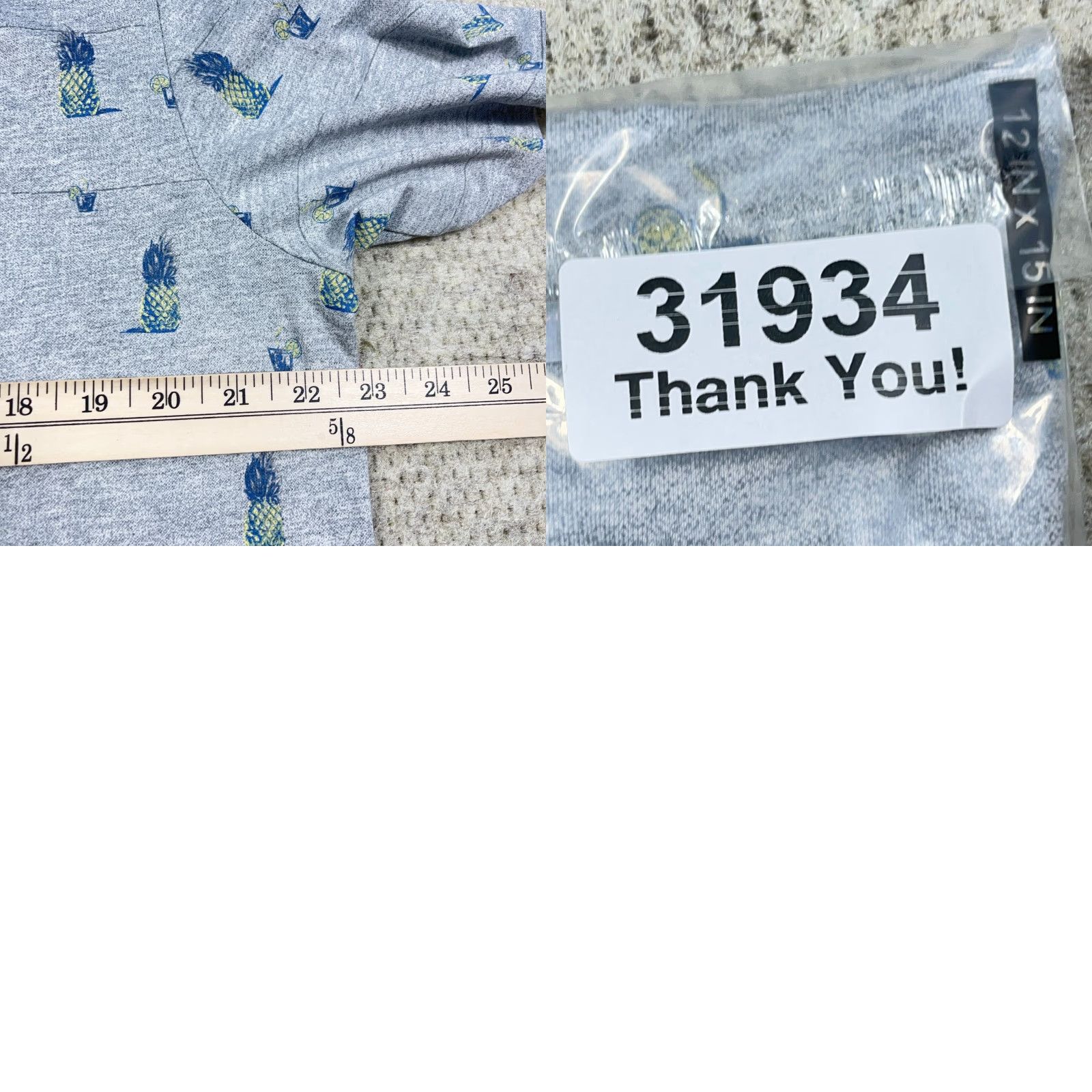 TravisMathew Travis Mathew Polo Shirt Men XL Gray Pineapple Print Performance AOP Adult Golf Shirt Size US XL / EU 56 / 4 - 8 Thumbnail