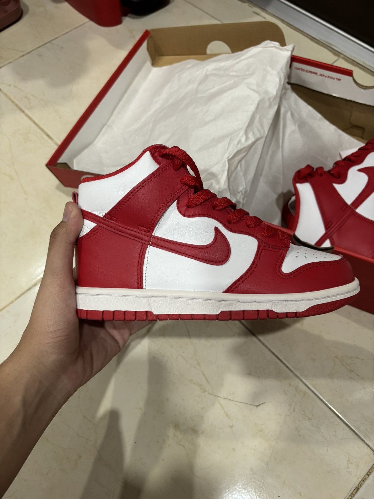 Nike × Other Nike Dunk High University Red Size US 4.5 / IT 34.5 - 18 Thumbnail