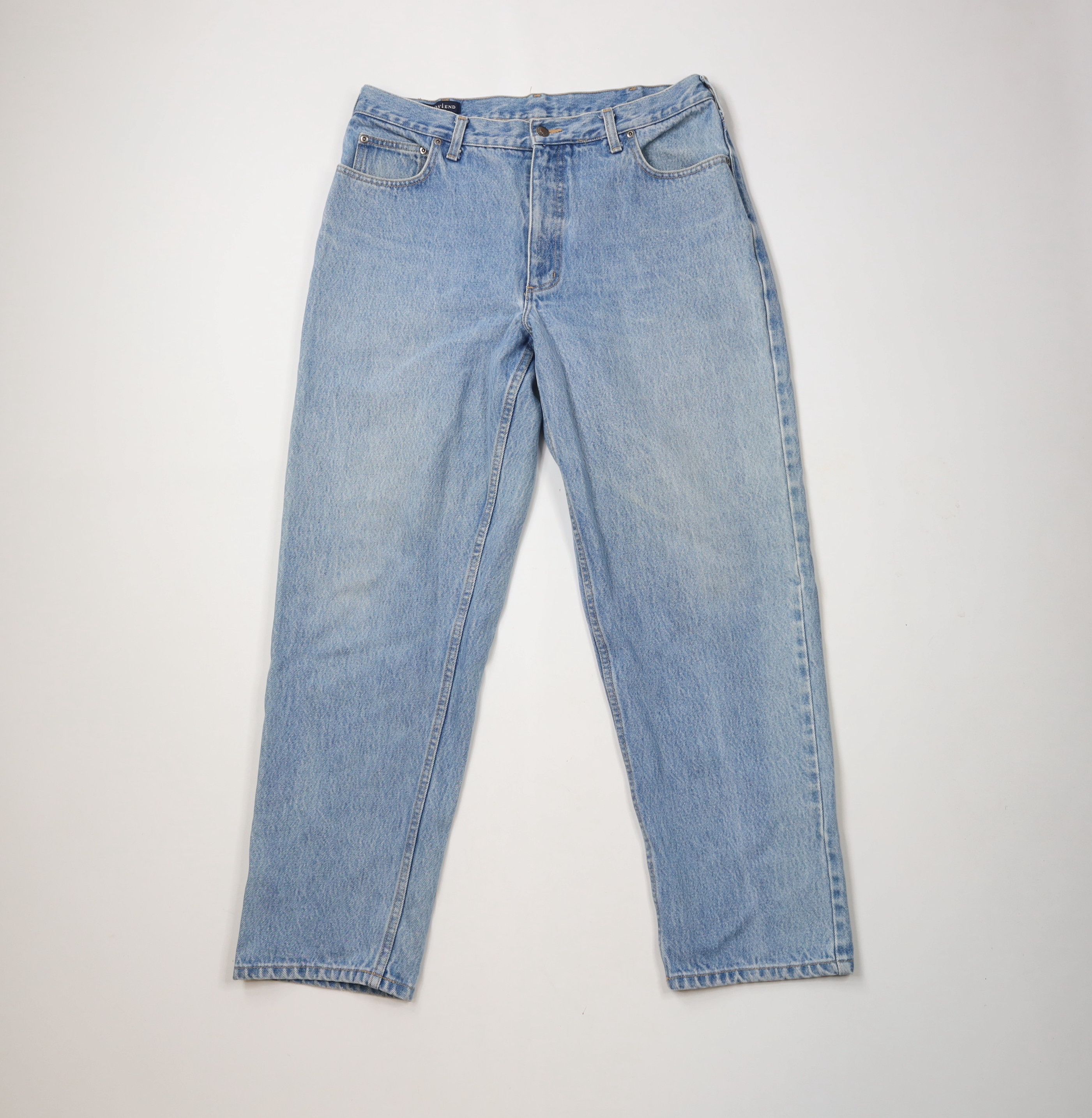 Lands' End × Vintage Vintage 90s Lands End Relaxed Tapered Leg Denim Jeans Blue Size US 36 / EU 52 - 1 Thumbnail