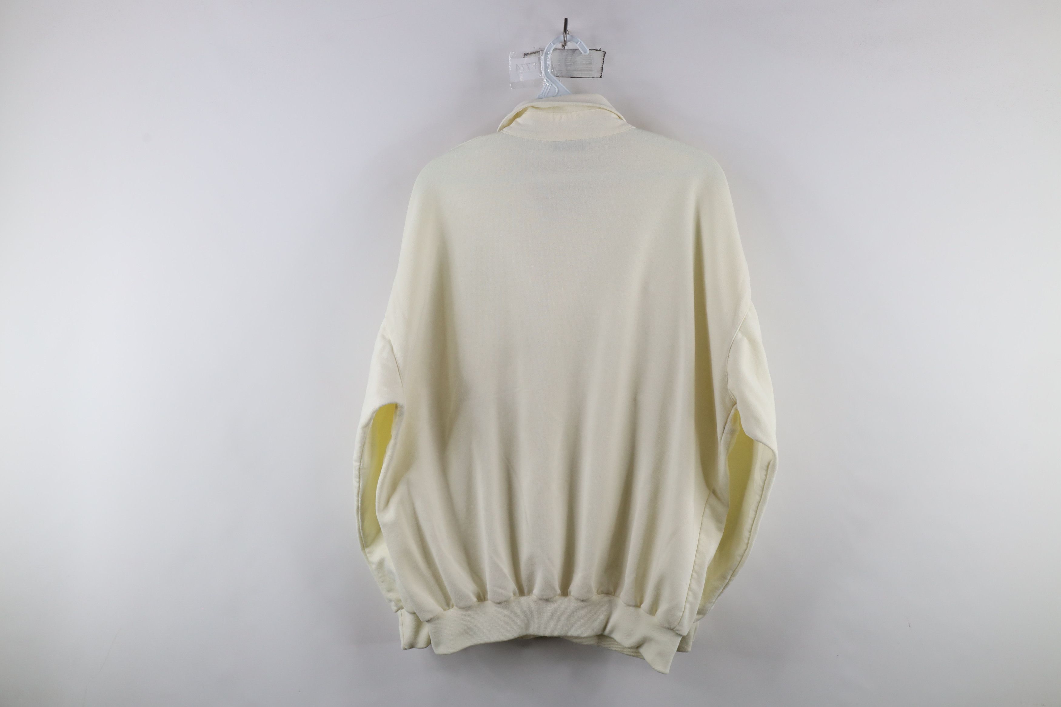 Vintage Vintage 90s Streetwear Block Pullover Long Sleeve Polo Cream Size US L / EU 52-54 / 3 - 9 Thumbnail