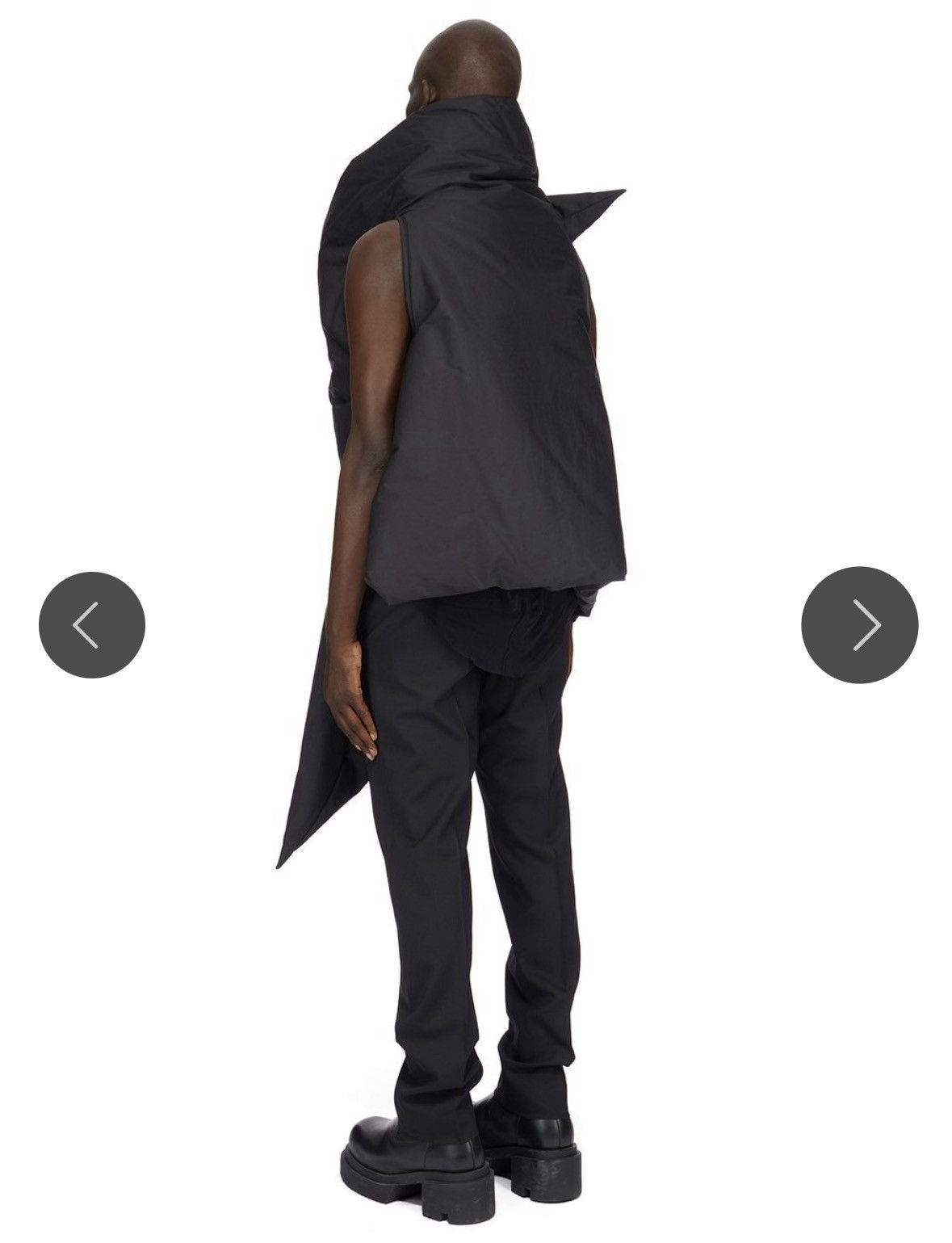 Rick Owens LAST DROP FW23 LUXOR GLEAM VEST IN BLACKHEAVY COTTON POPLIN Size US M / EU 48-50 / 2 - 3 Thumbnail