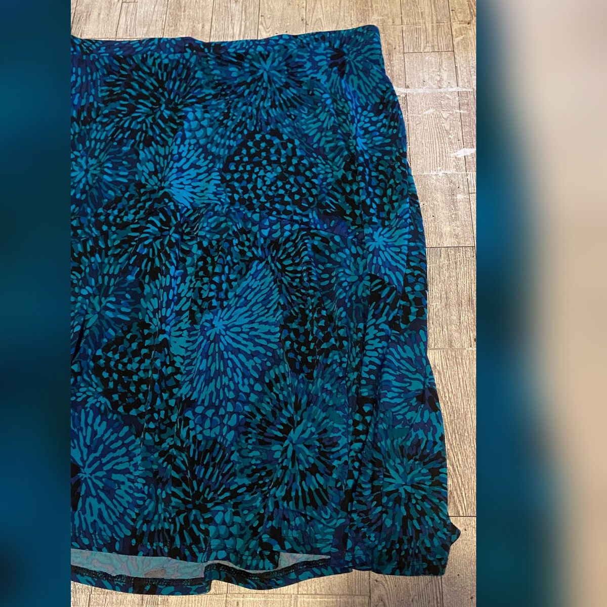 George George, Retro, Teal & Turquoise Starburst Flare Skirt Size 30" / US 8 / IT 44 - 11 Thumbnail