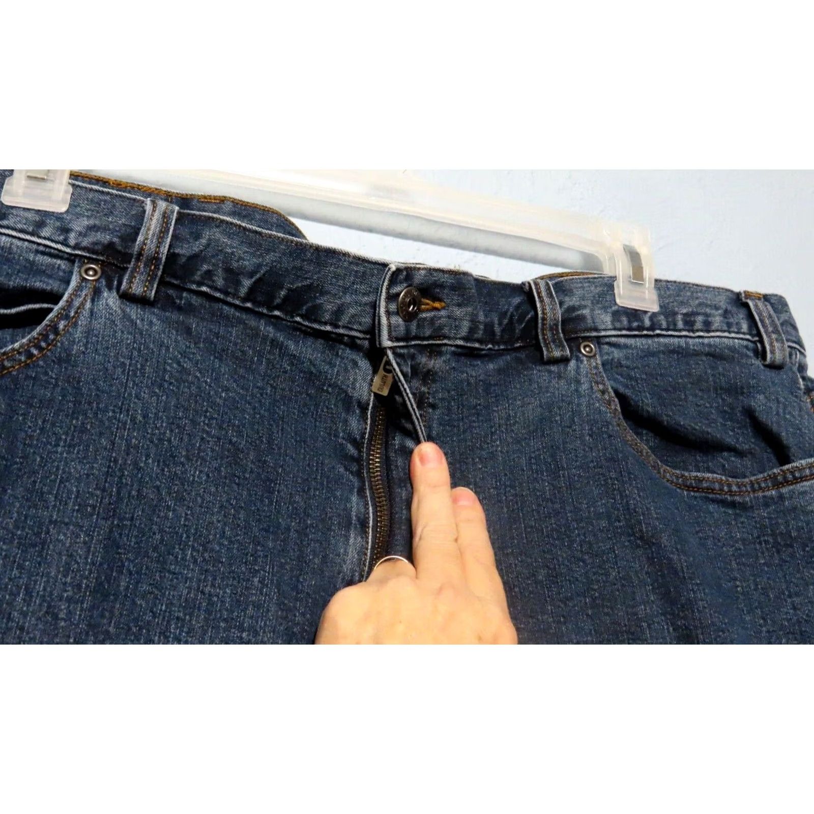 Vintage Duluth Flex Weekender Jeans Men's 5-Pocket Denim Blue 44x32 Regular Relaxed Straight Belt Loops Size US 44 / EU 60 - 4 Thumbnail