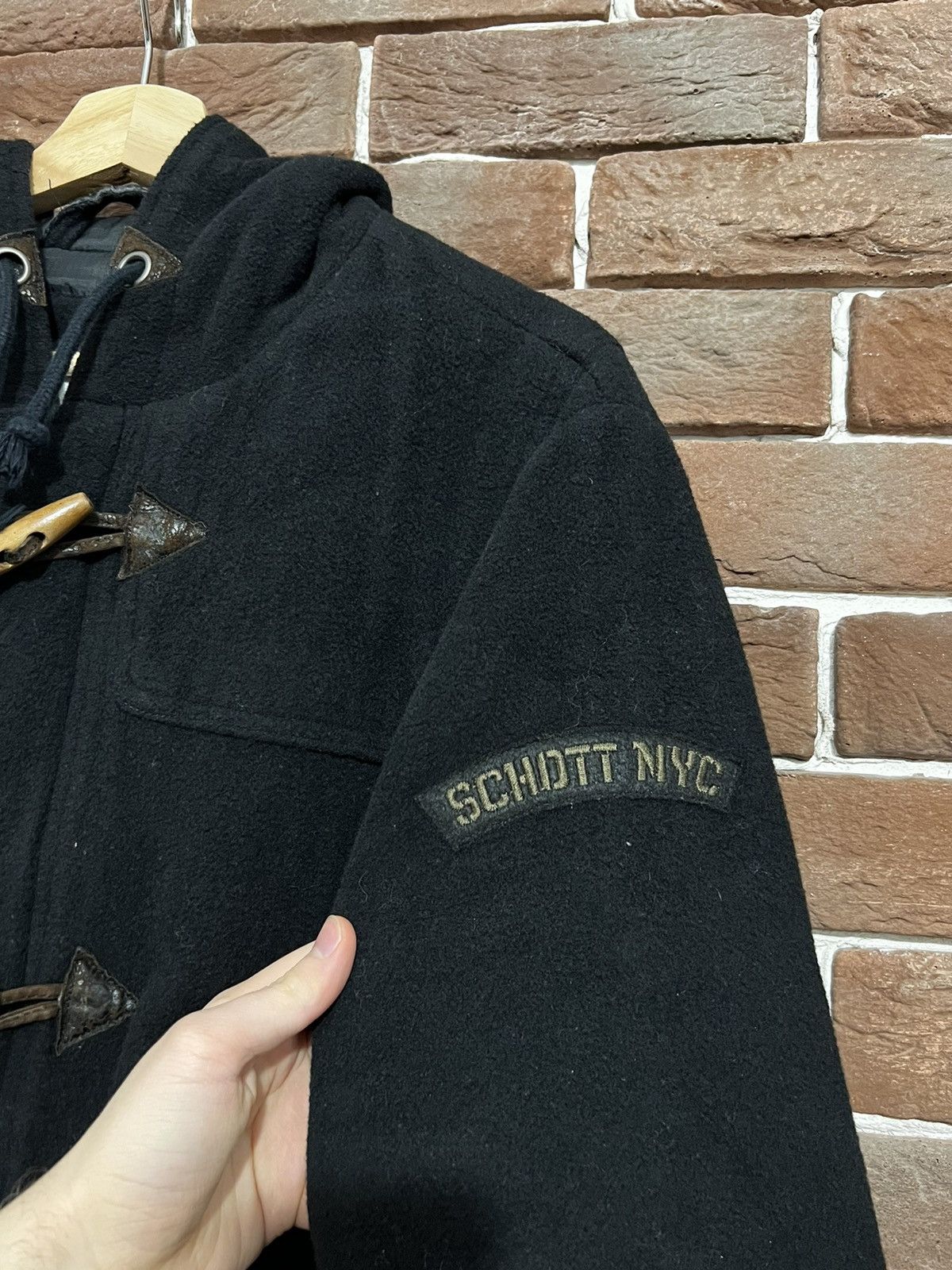 Schott Vintage 90s Schott Wool Duffel Coat Jacket Hooded Luxury M Size US M / EU 48-50 / 2 - 3 Thumbnail