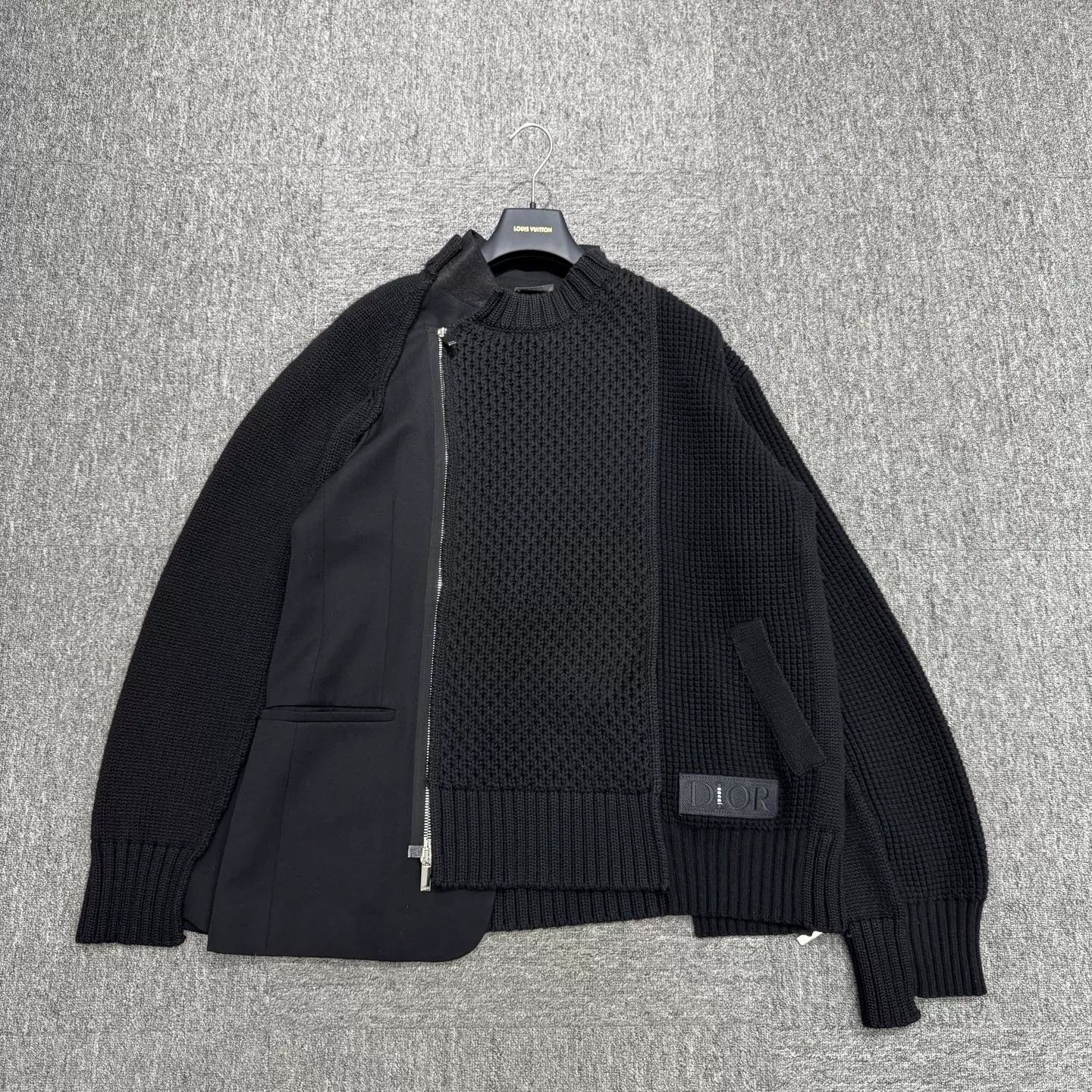 Sacai Dior sacai structured spliced sweater Size US L / EU 52-54 / 3 - 1 Thumbnail