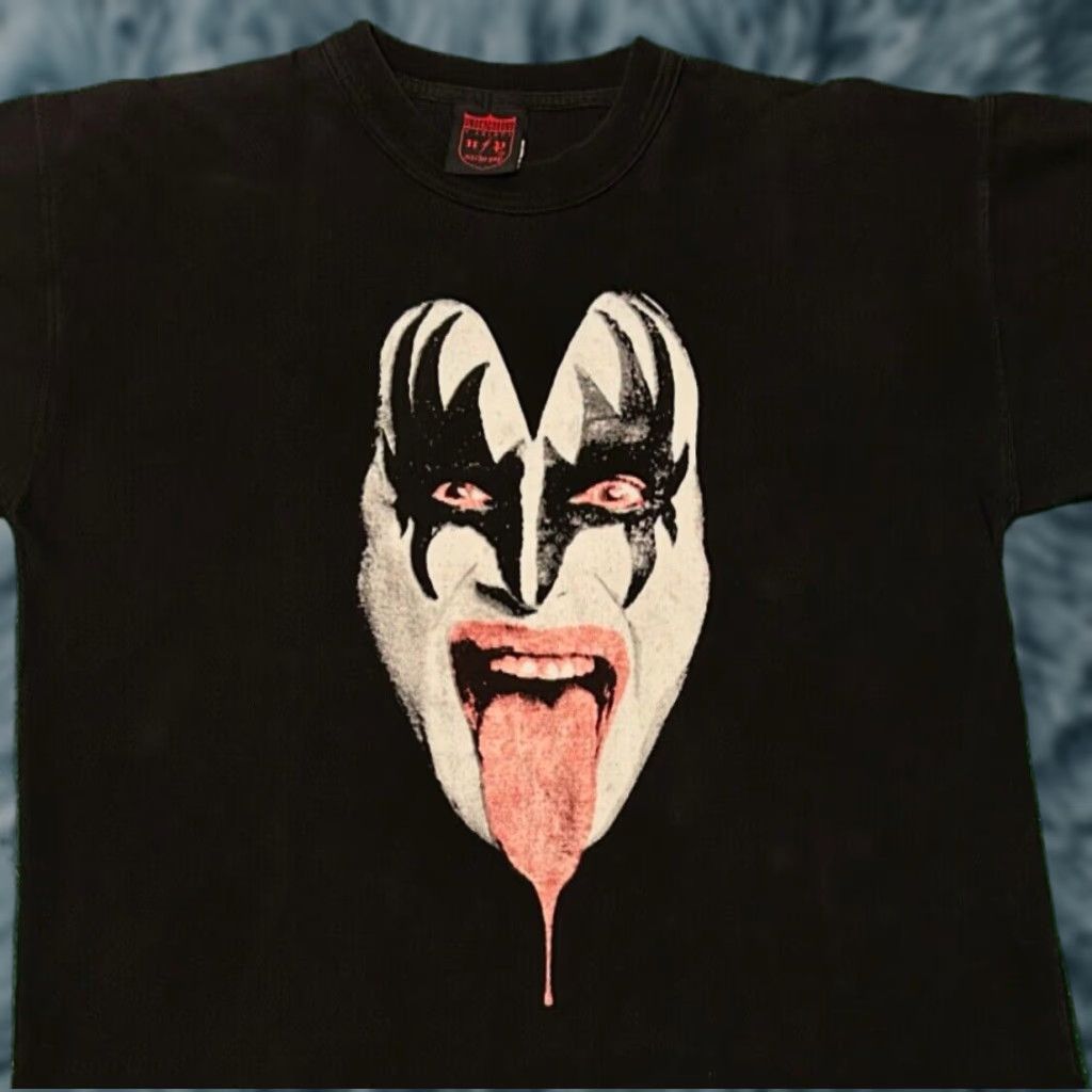 Simons VINTAGE Kiss Band Tee 90s Big Face Gene Simmons VTG Shirt Mens L Rock Shirt Size US L / EU 52-54 / 3 - 1 Thumbnail