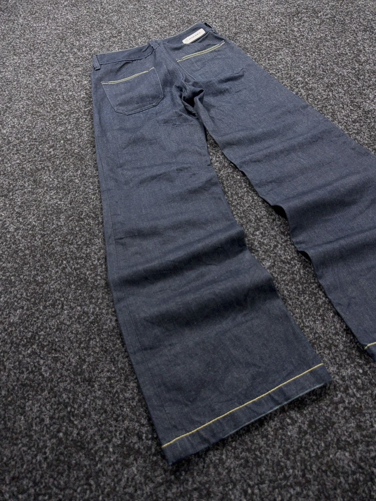 Diesel Luxury Diesel Volver Dark Raw Denim Wide Leg Jeans Y2K Size 26" / US 2 / IT 38 - 13 Thumbnail