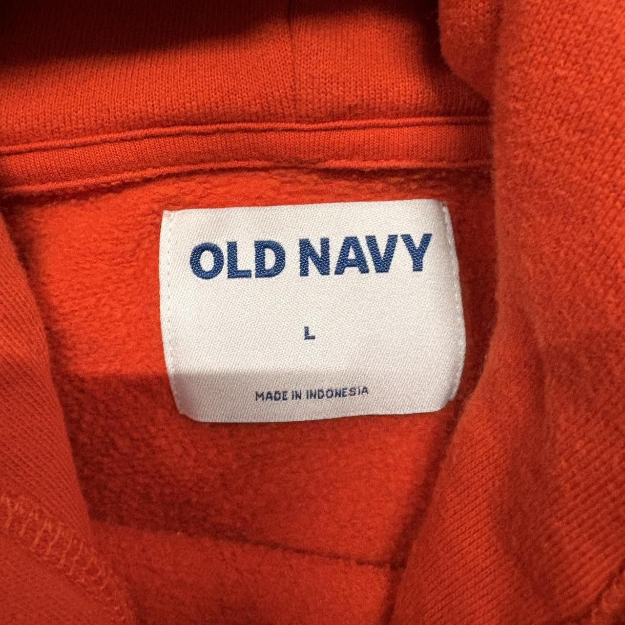 Old Navy Crazy Vintage Y2K/2000s Fiery Red Orange Old Navy Streetwear Oversized Hoodie! Size US L / EU 52-54 / 3 - 3 Thumbnail