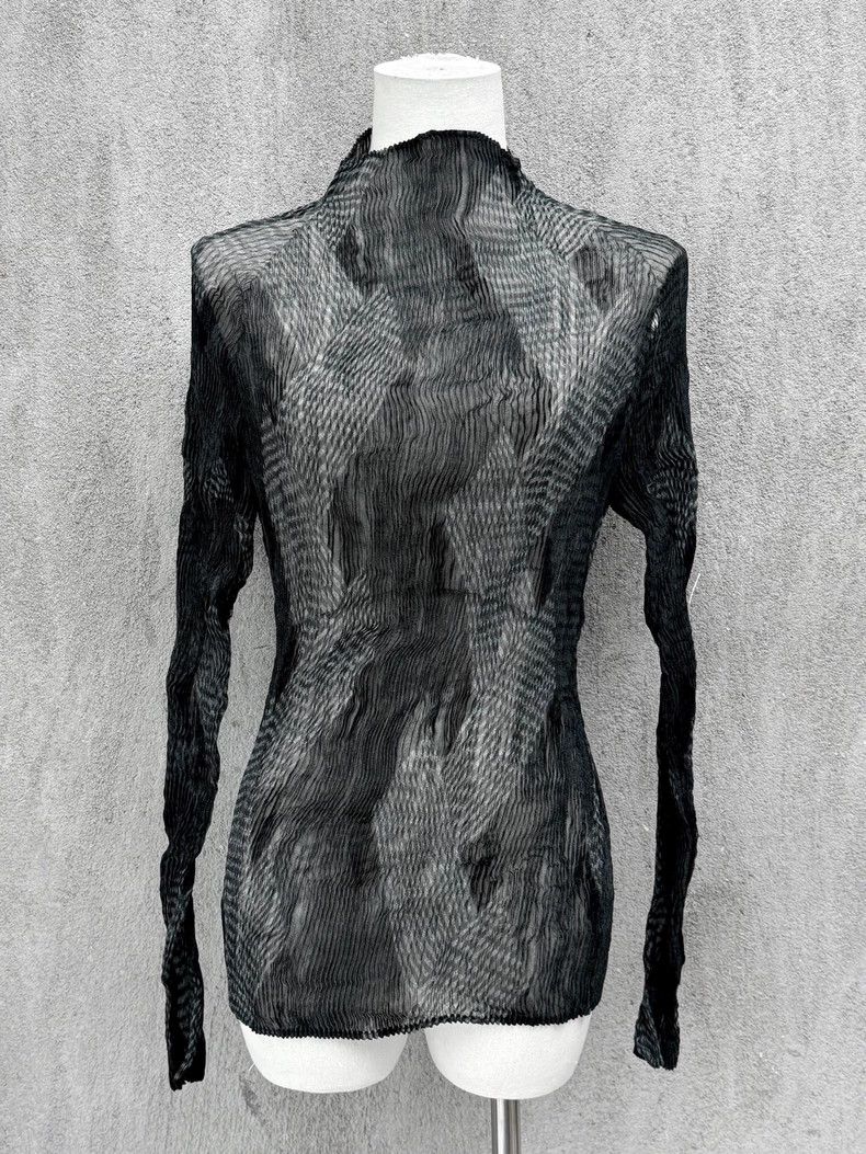 Issey Miyake issey miyake size:2 Ink-wash wicker pleated jacket Size XXS / US 00 / IT 34 - 1 Thumbnail